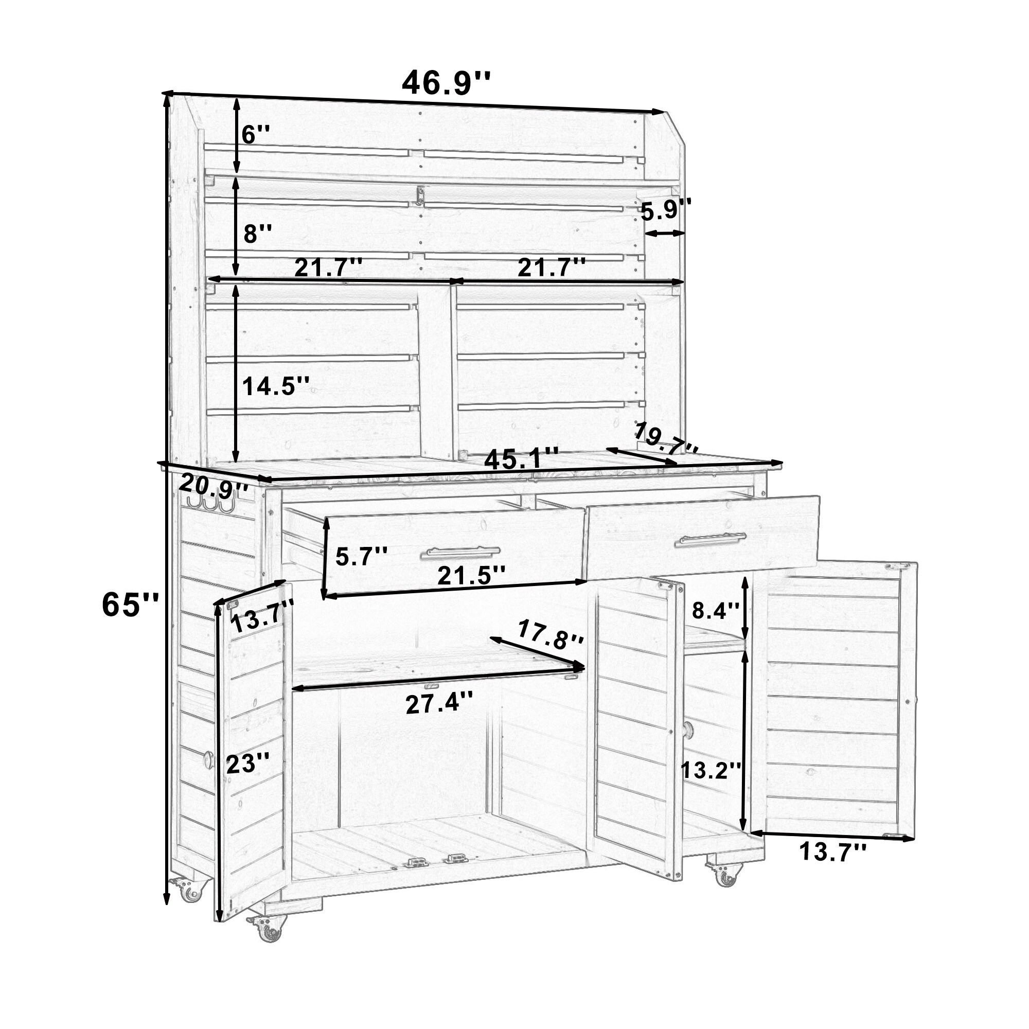 Boyel Living BL-TX-4333D Potting-Benches - View #6