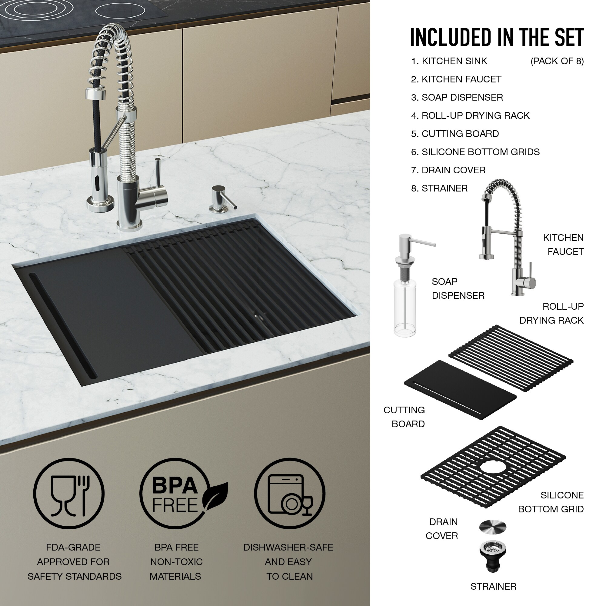 VIGO VG151042 Kitchen-Sinks - View #5