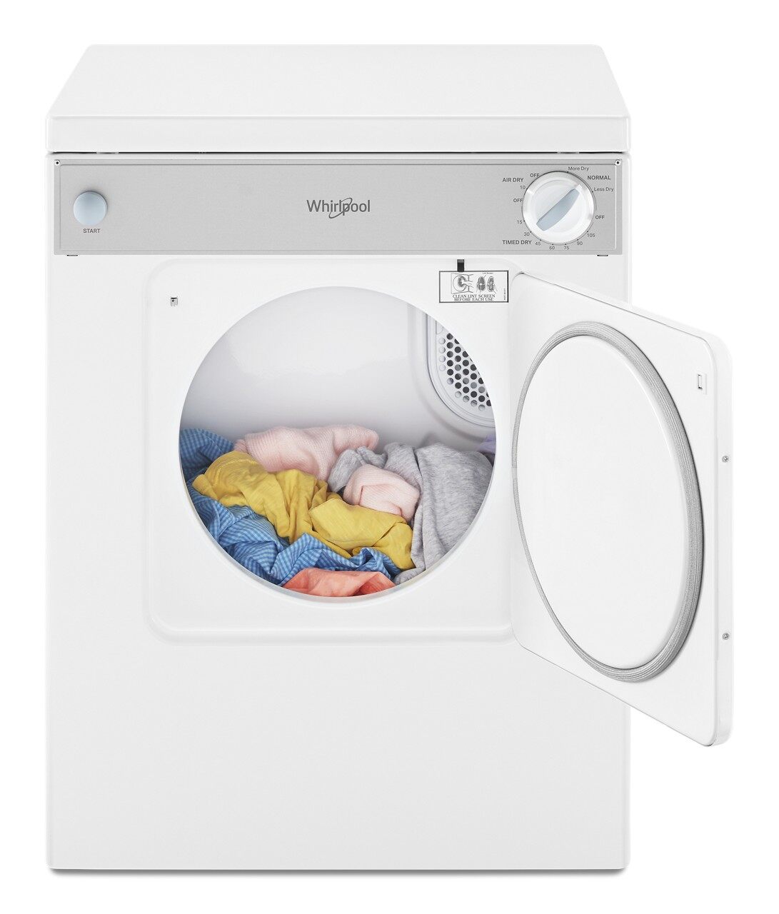 Whirlpool 3.4-cu ft Stackable Portable Electric Dryer (White) in the