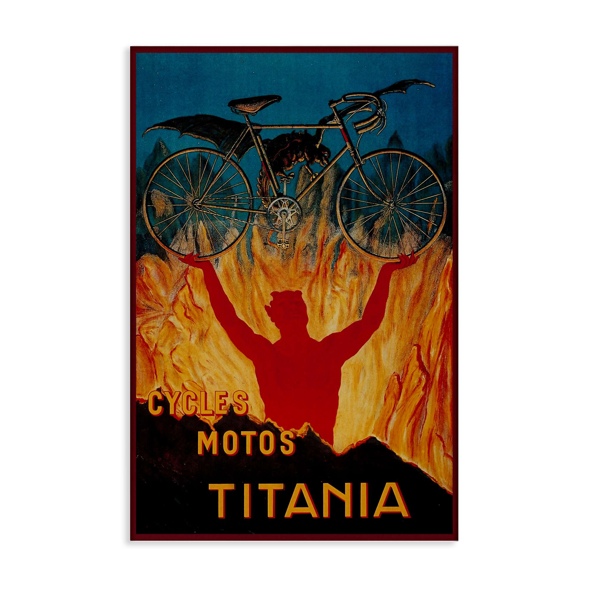 Stupell Industries -  Vintage Dragon and Bicycle Canvas Wall Art By Marcus Jules 30 x 45