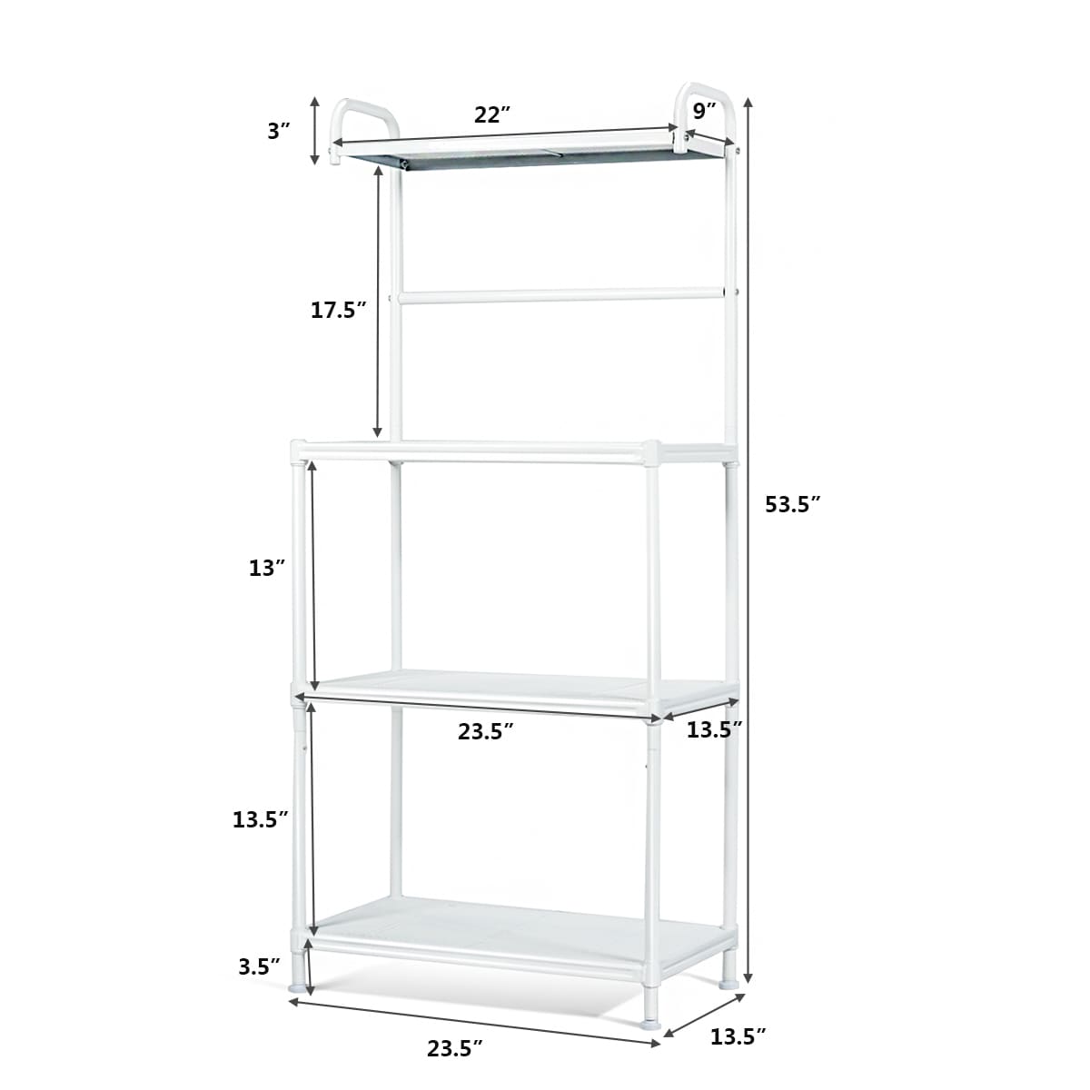 Costway HW57754WH Dining-Kitchen-Storarge - View #2