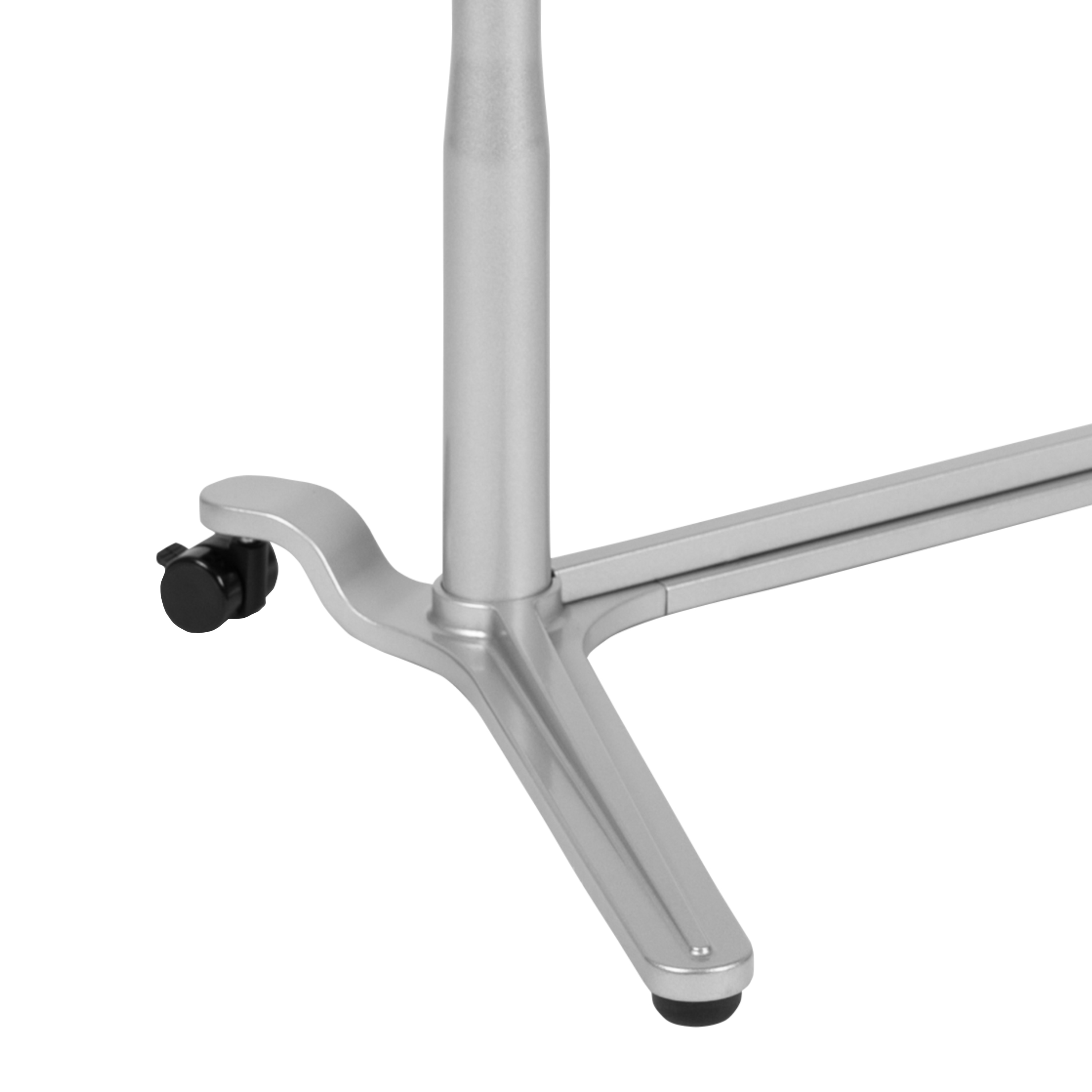 ErgoFlex Silver and Black Adjustable Height Mobile Standing Desk