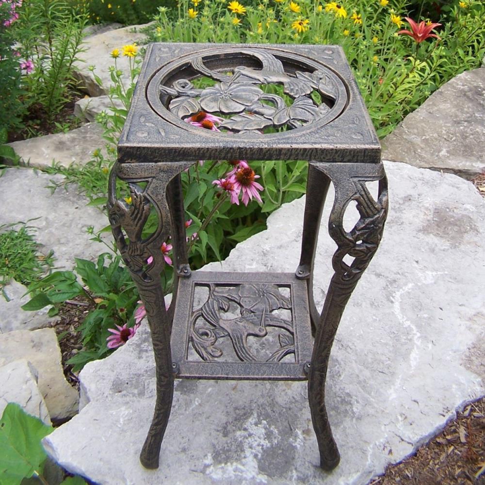 Oakland Living Hummingbird 26.25in Antique Bronze Outdoor Square Cast