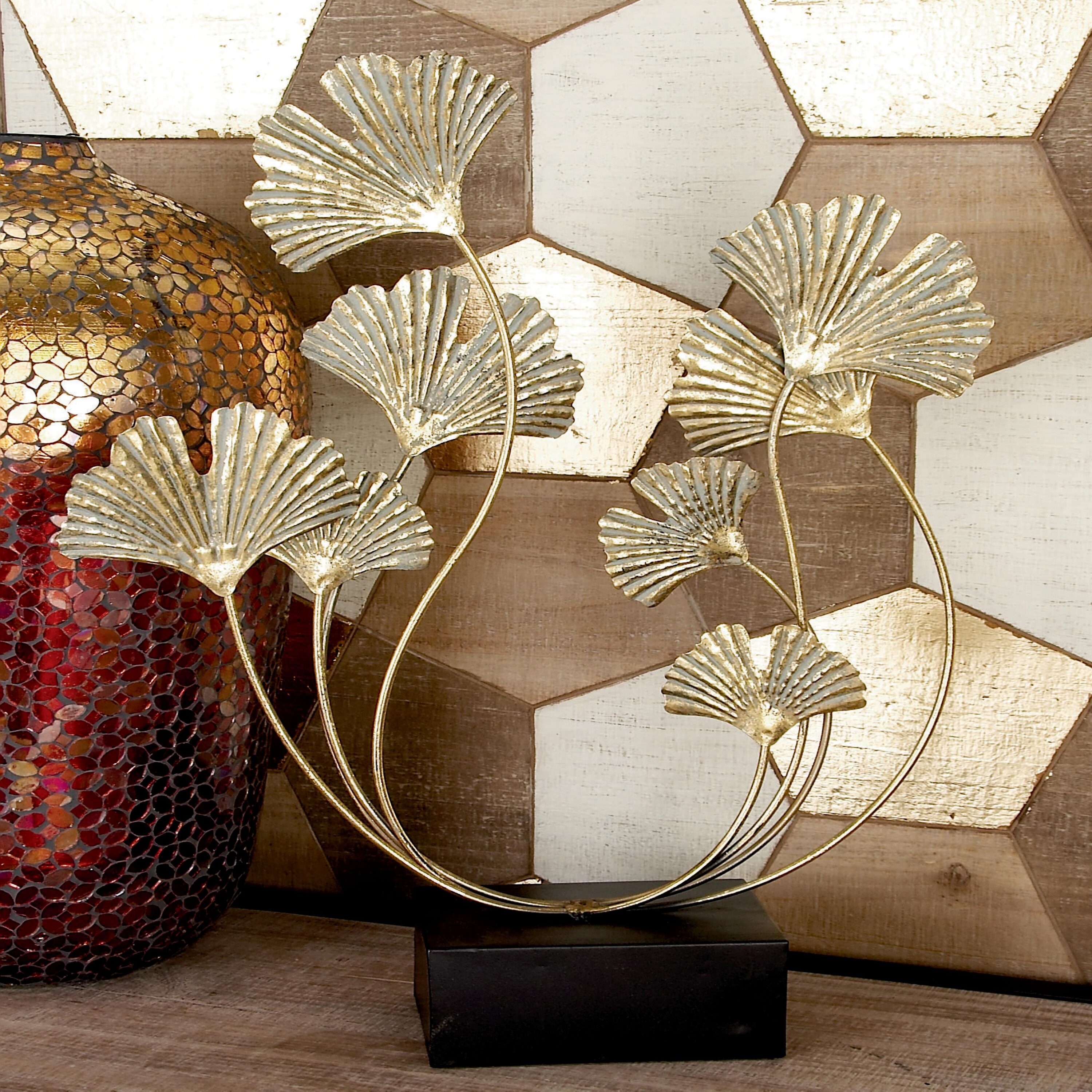 Grayson Lane 74777 Gold Iron Modern Sculpture