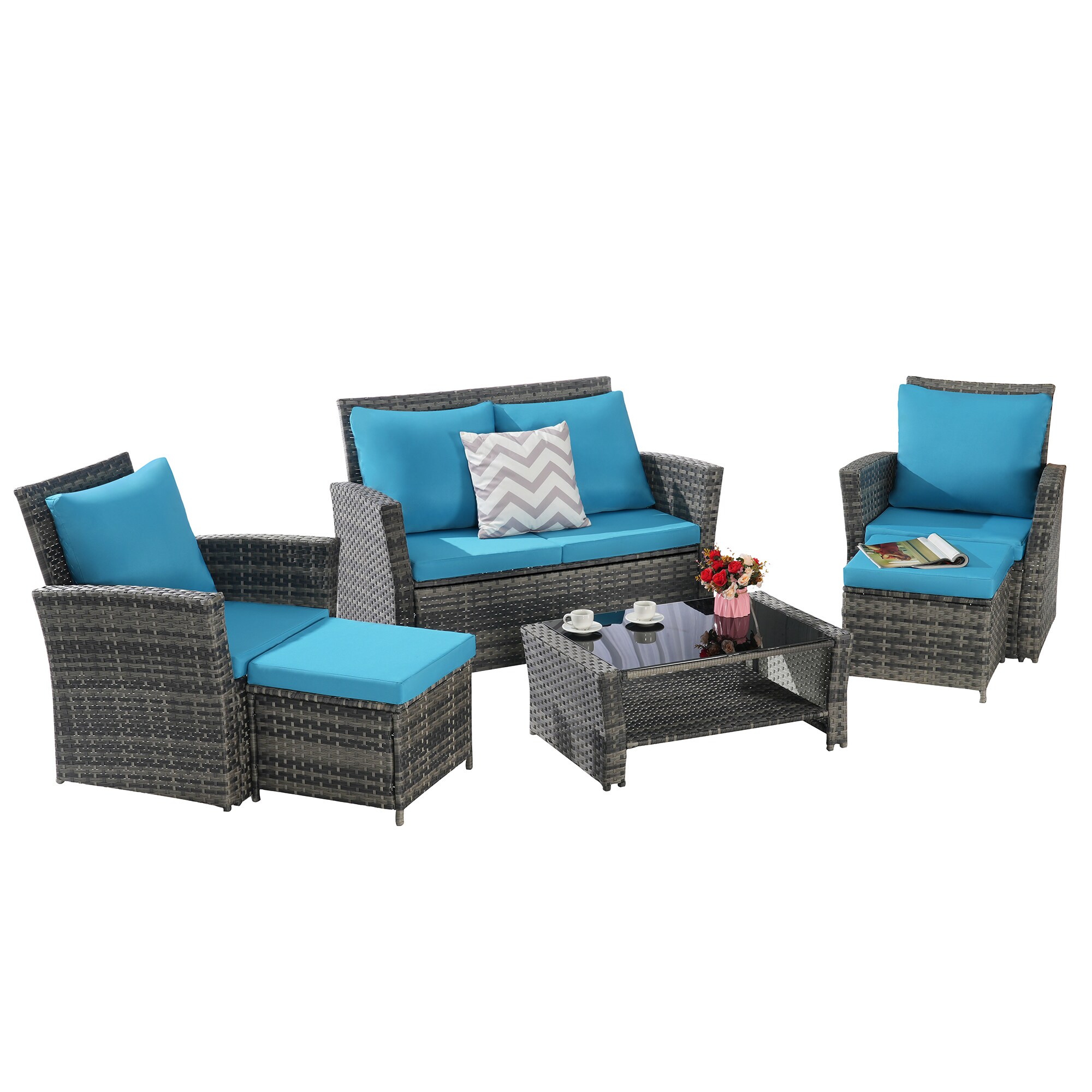 SINOFURN SYB670038BL Patio-Conversation-Sets - View #4
