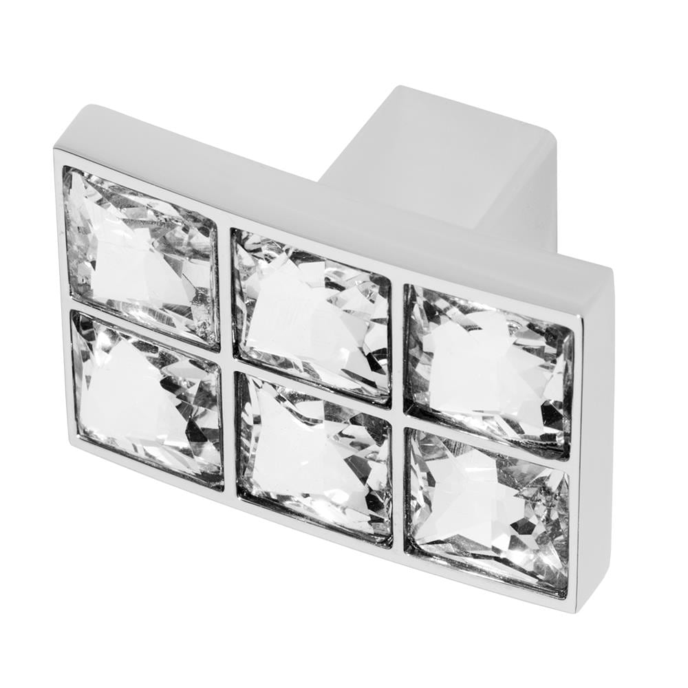 Wisdom Stone 4203CH-C Karlovy Polished Chrome Rectangular Cabinet Knob