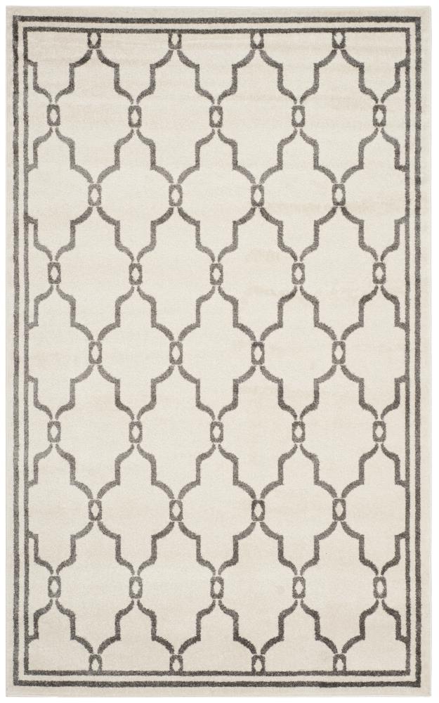 Safavieh AMT414K-4 Marion 4 x 6 (ft) Loomed Polypropylene Ivory/Gray Rectangular Indoor/Outdoor Trellis Area rug