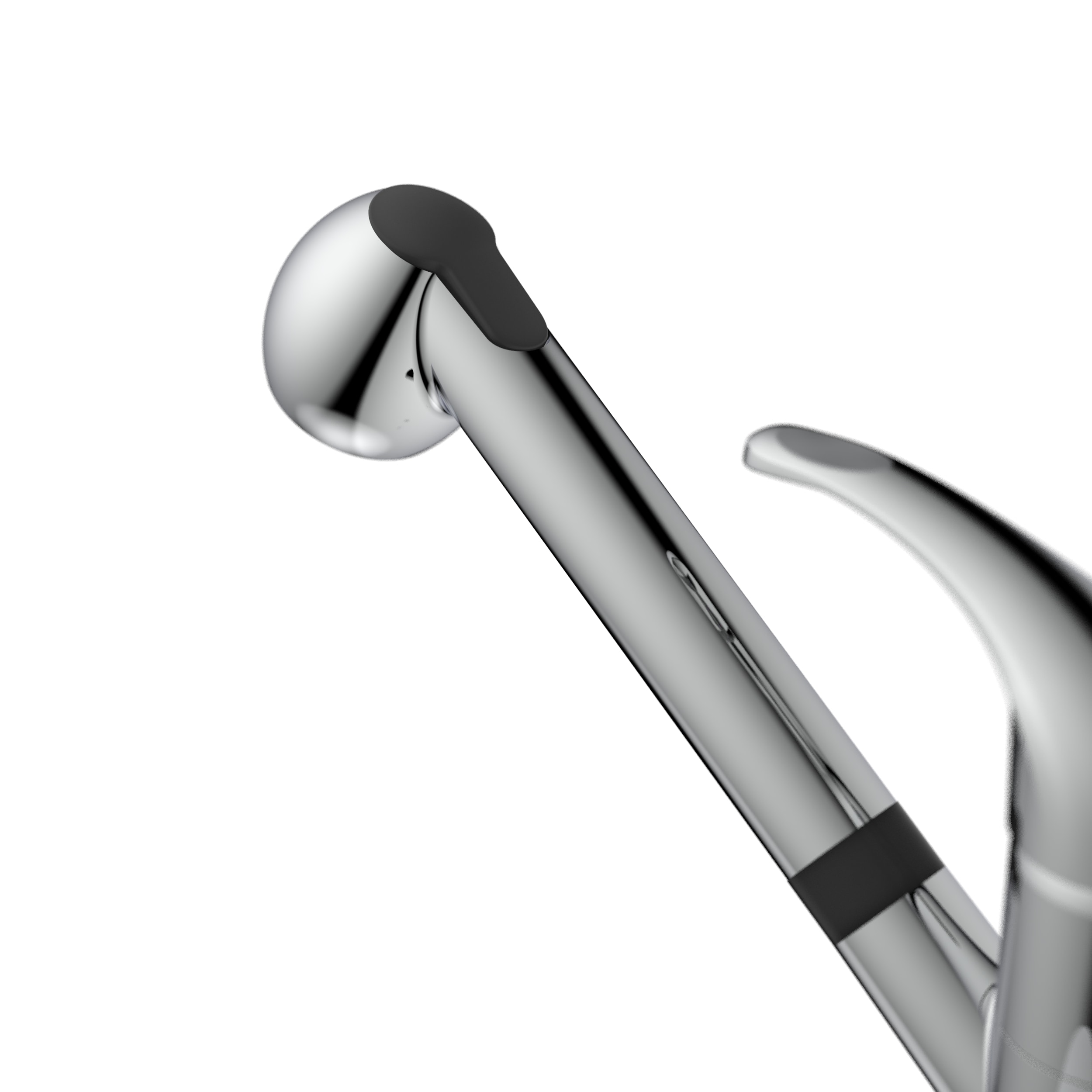 Polished Chrome Single Handle Pull-Out Kitchen Faucet with Sprayer