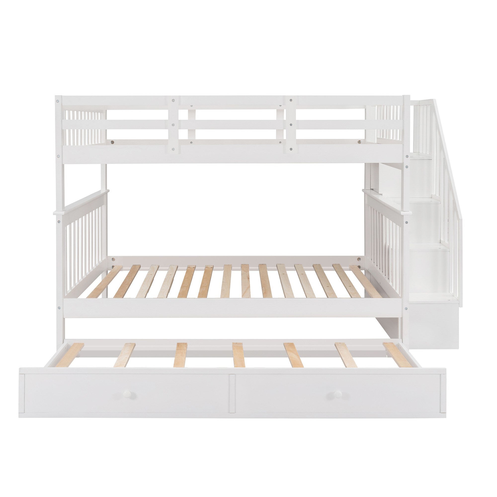 Yiekholo White Full Over Full Bunk Bed In The Bunk Beds Department At ...