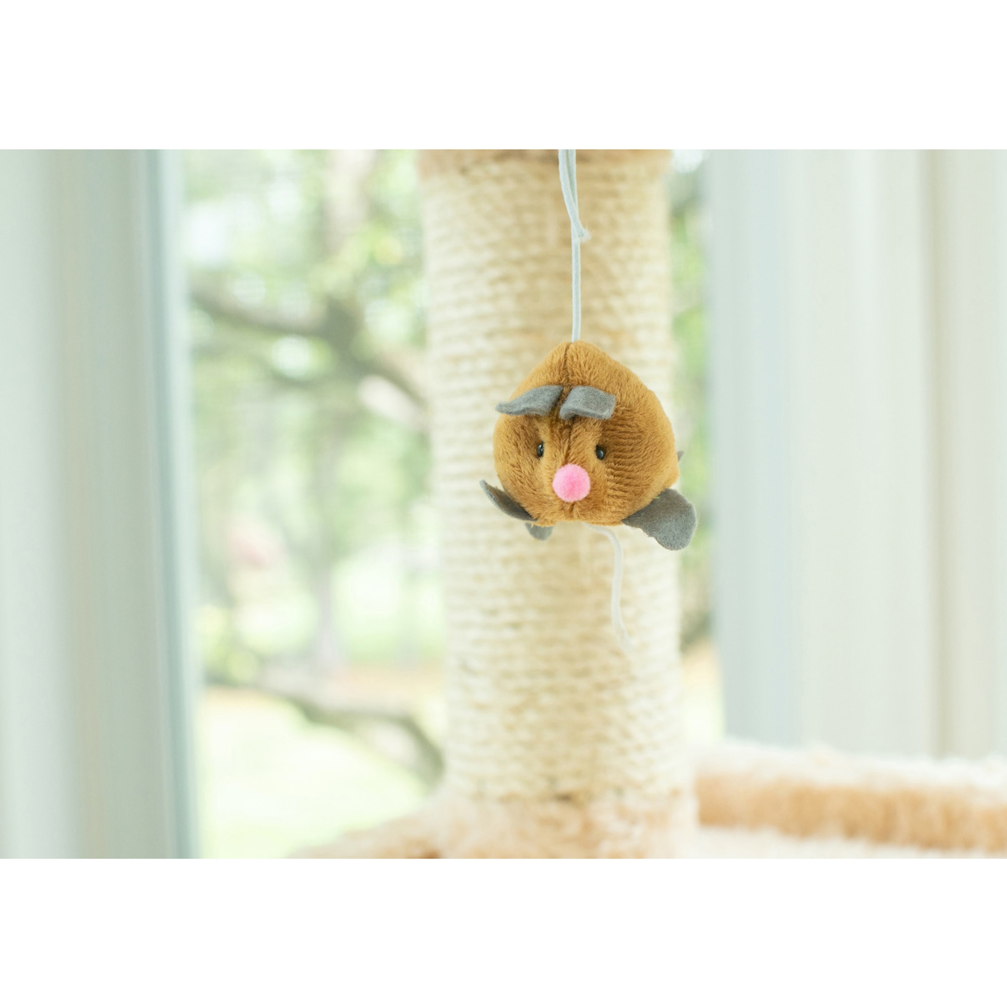 83-Inch Beige and Brown Faux Fur Cat Tree Tower