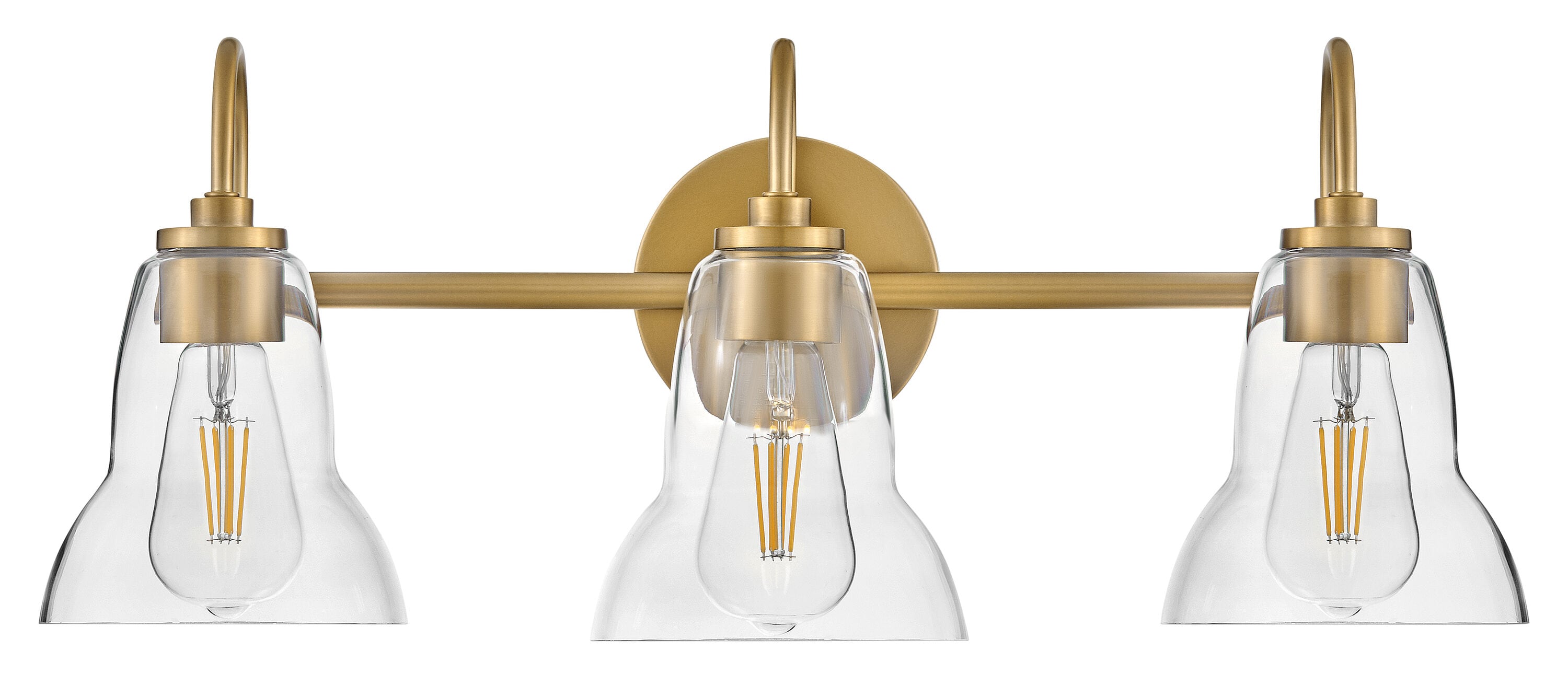 Lark 85563LCB Vera 24-in 3 -Light Satin Brass Traditional Vanity light