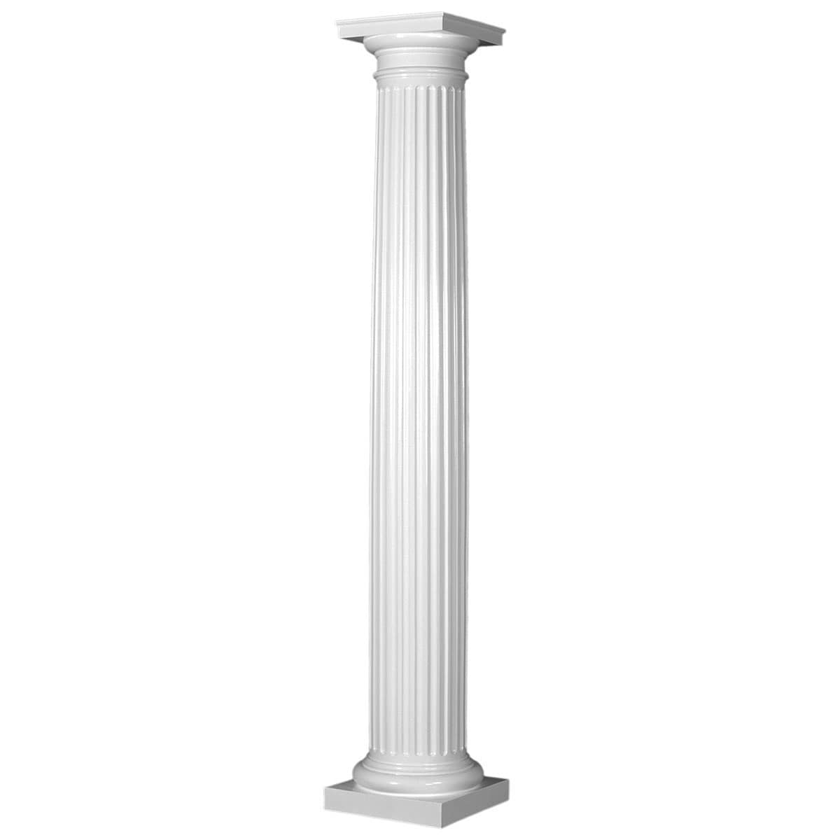 Ekena Millwork ESK0808ATFSATUTU Endura-Stone 8-Feet x 8-Inches Primed Fiberglass Square Column