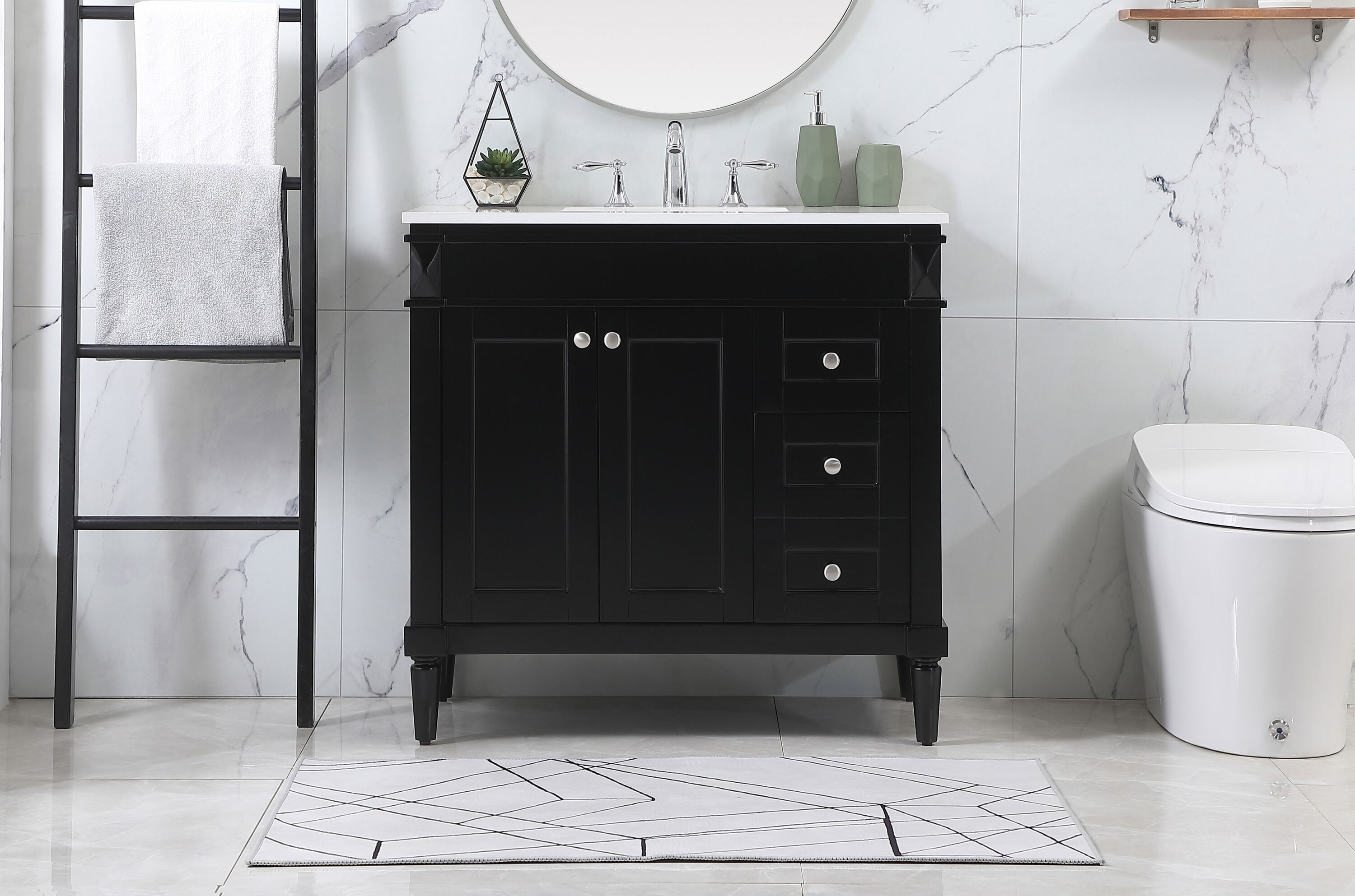 Elegant Decor HF95508BK Bath-Vanity-Combo - View #2