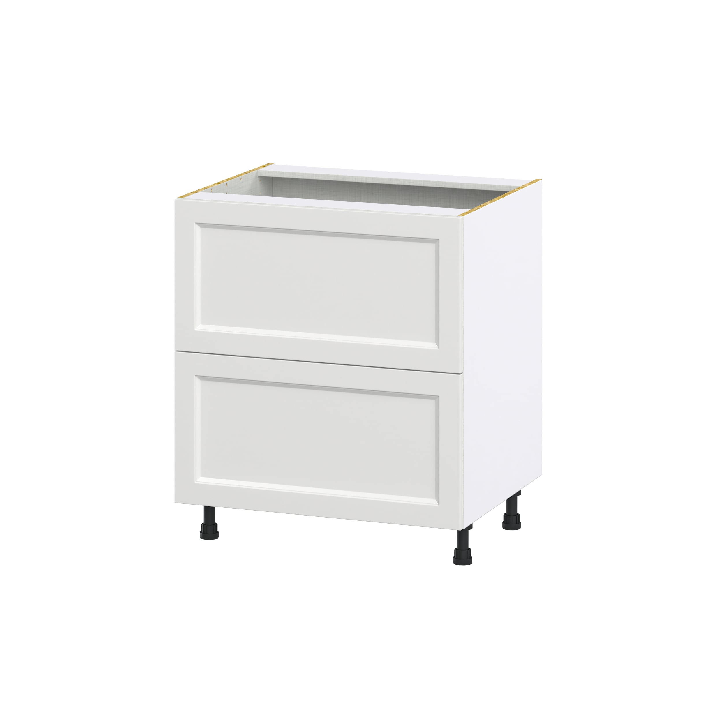 Hugo&Borg Riviera 15-in W x 34.5-in H x 25-in D Bright White 4-Drawer Base Fully Assembled Cabinet