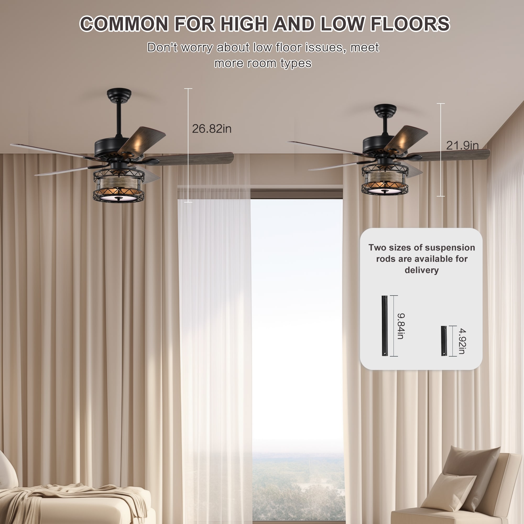 Oaks Decor BDHEMP176038 Ceiling-Fans - View #7