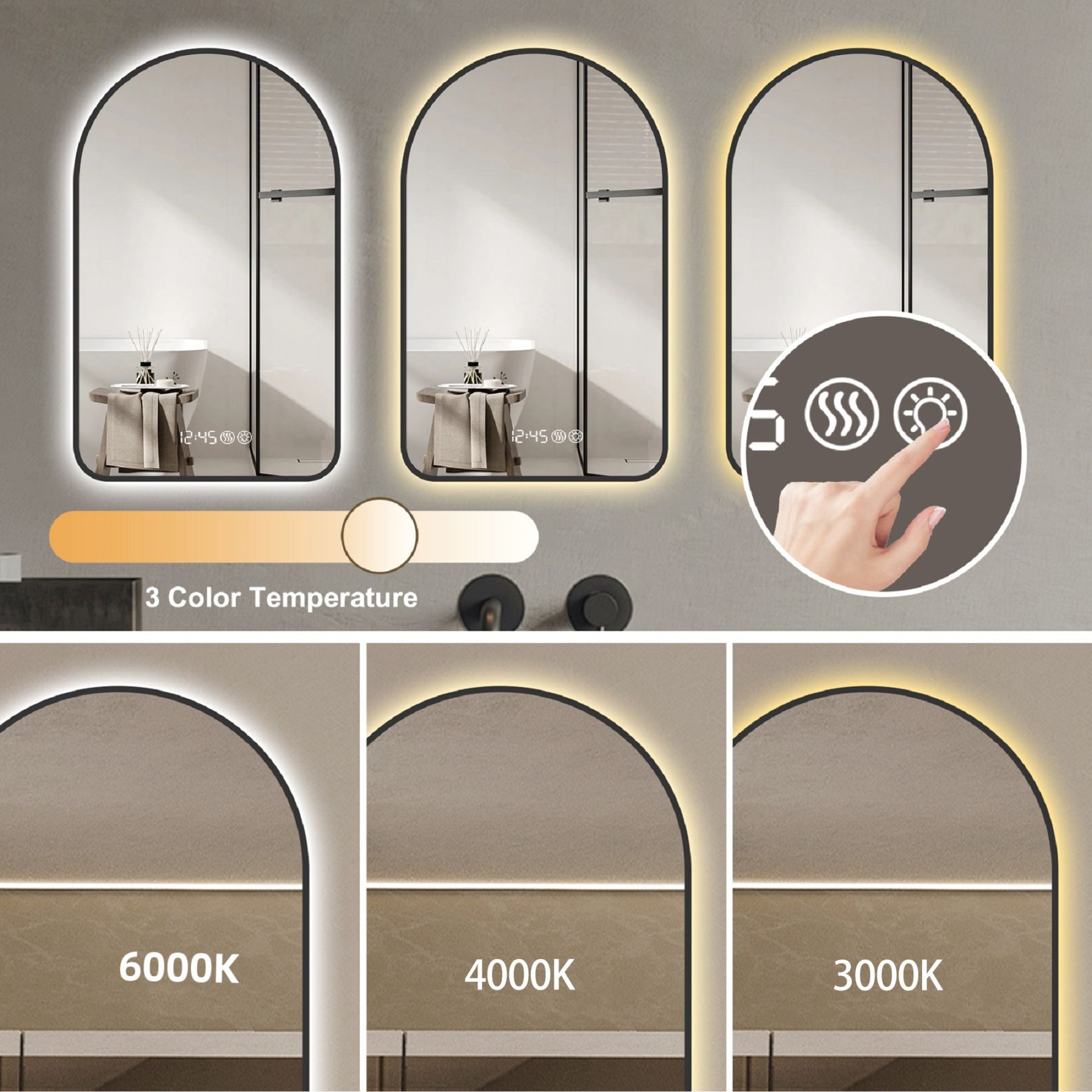 Blisstyle ZZZ1707UHTEUY Framed-Bath-Mirrors - View #3