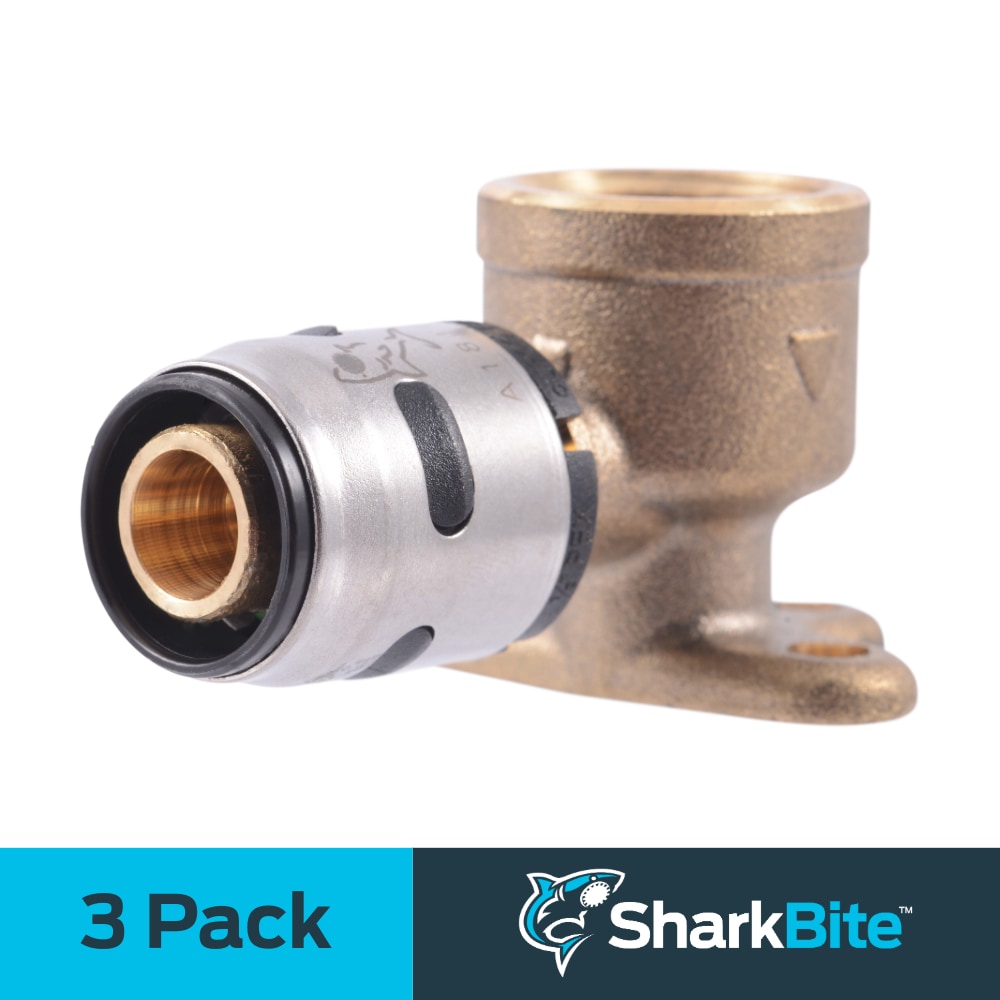 SharkBite K334Z3 EvoPEX 1/2-in Push-to-Connect x 1/2-in FNPT 90-Degree Drop Ear Elbow (3-Pack)