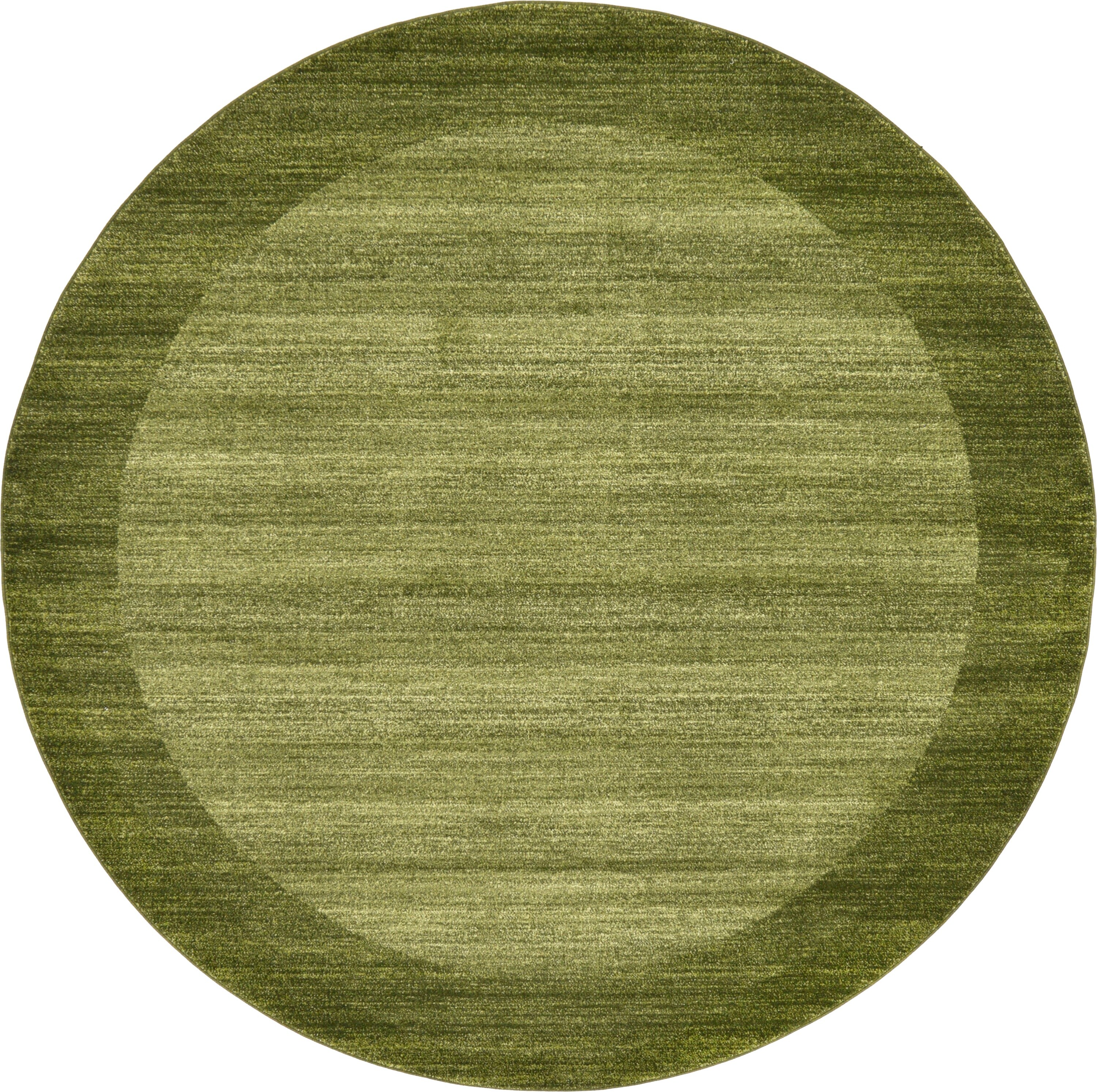 Unique Loom 3132107 Abigail Del Mar 8 x 8 (ft) Loomed Polypropylene Light Green/Beige Round Indoor Border Area rug