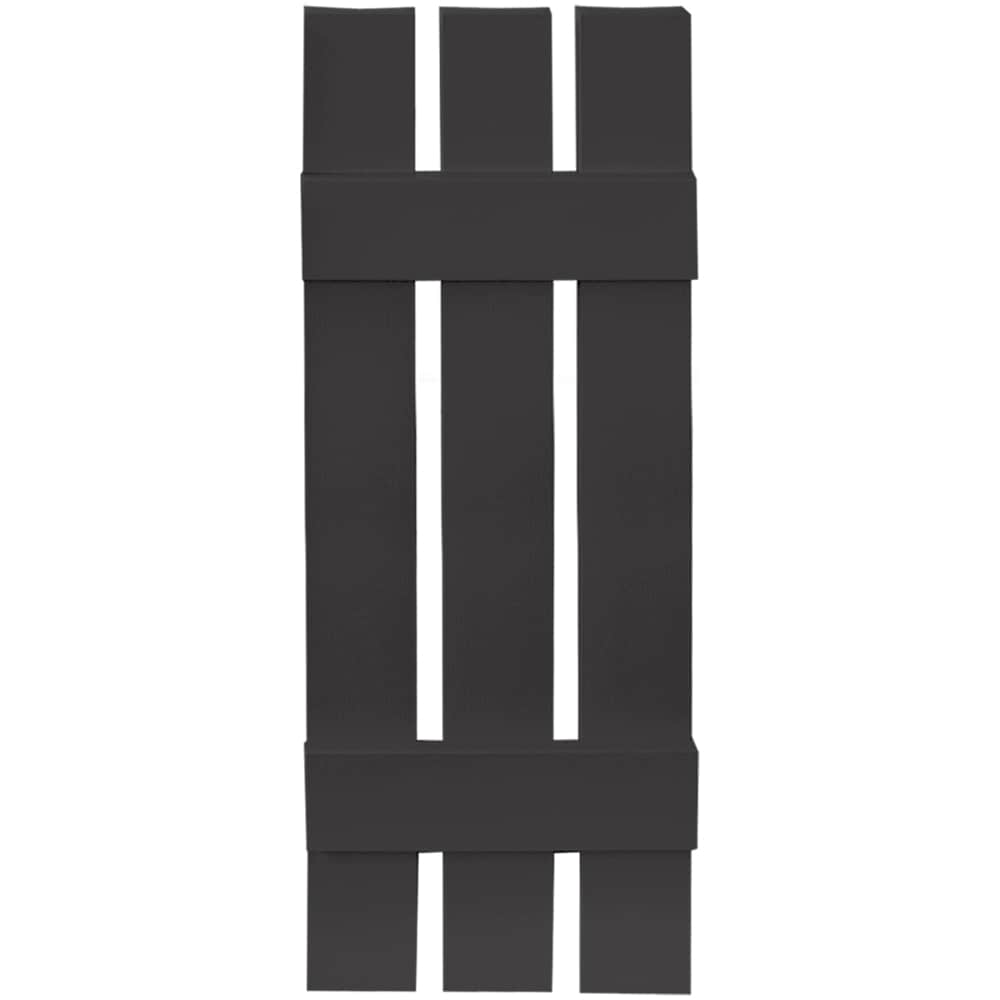 Vantage V5371235002 11.875-in W x 35-in H Black Spaced Exterior Shutters