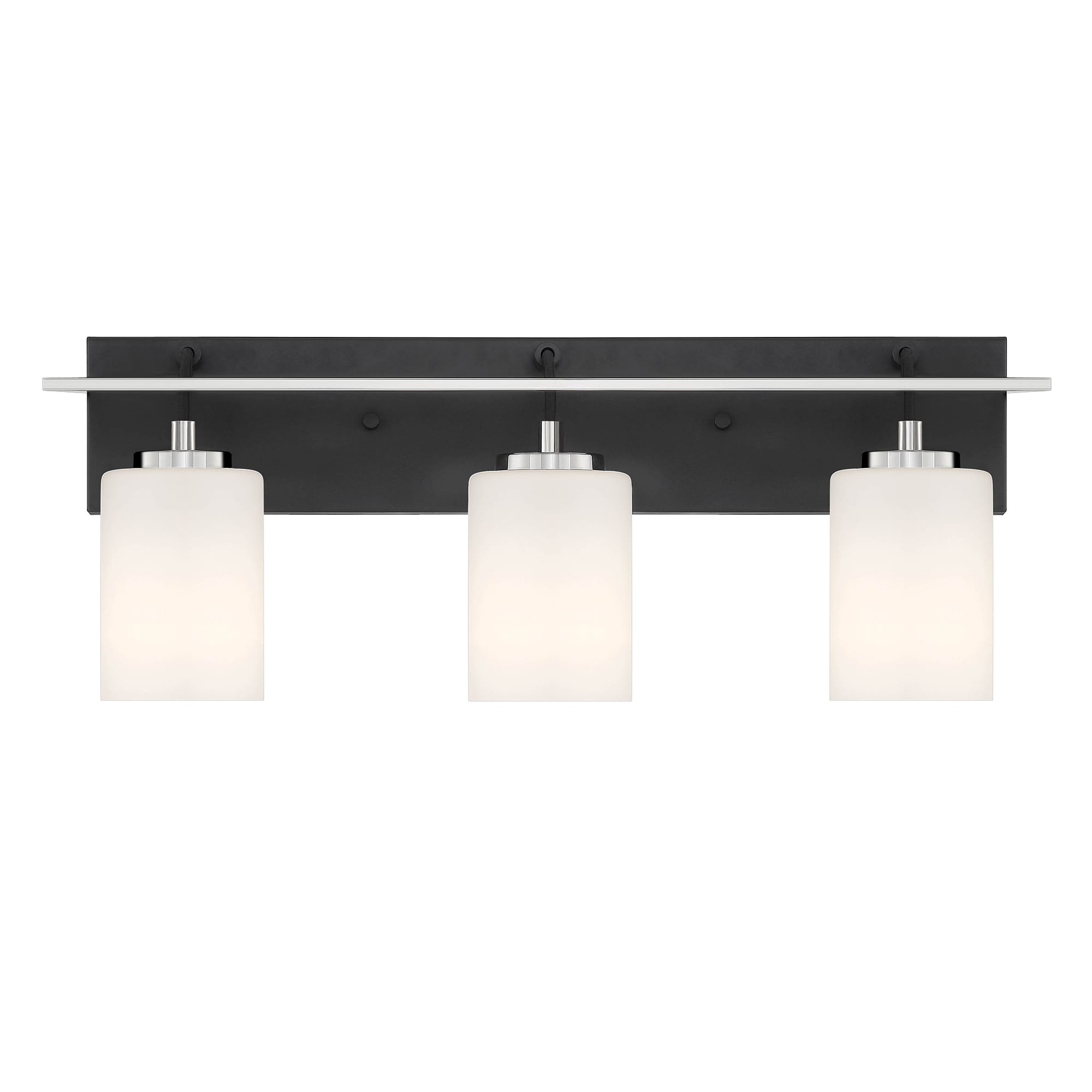 Matte Black Industrial 3-Light Dimmable Vanity Fixture