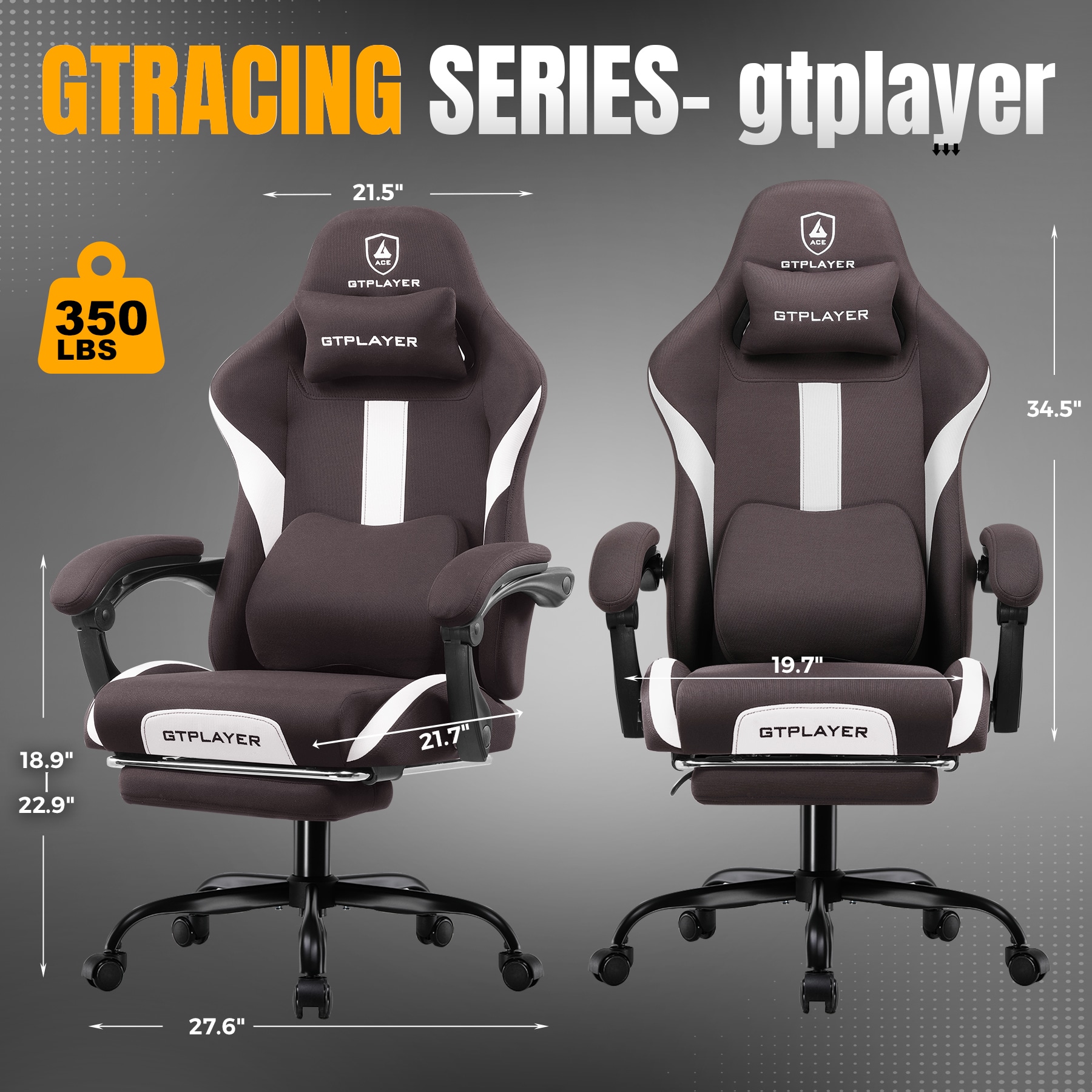 GTPLAYER LOWE'S-GT905-BROWN Office-Chairs - View #2