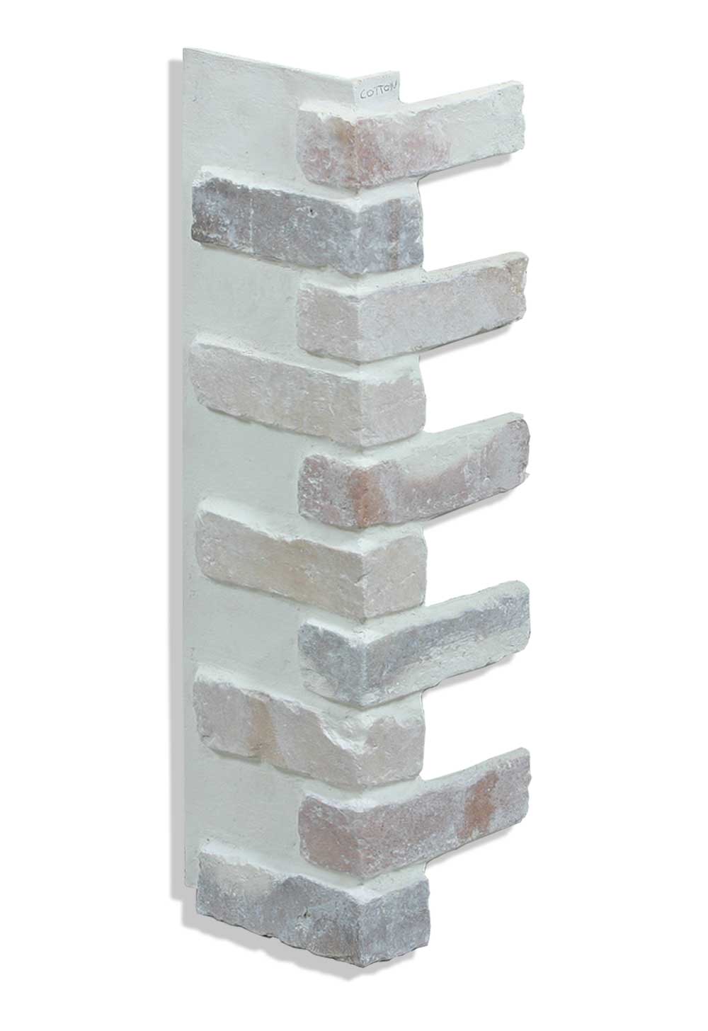 Antico Elements OC10-28-CT Faux Brick Panels 8-in x 27.25-in Cotton Brick Veneer Individual Piece 3 Square