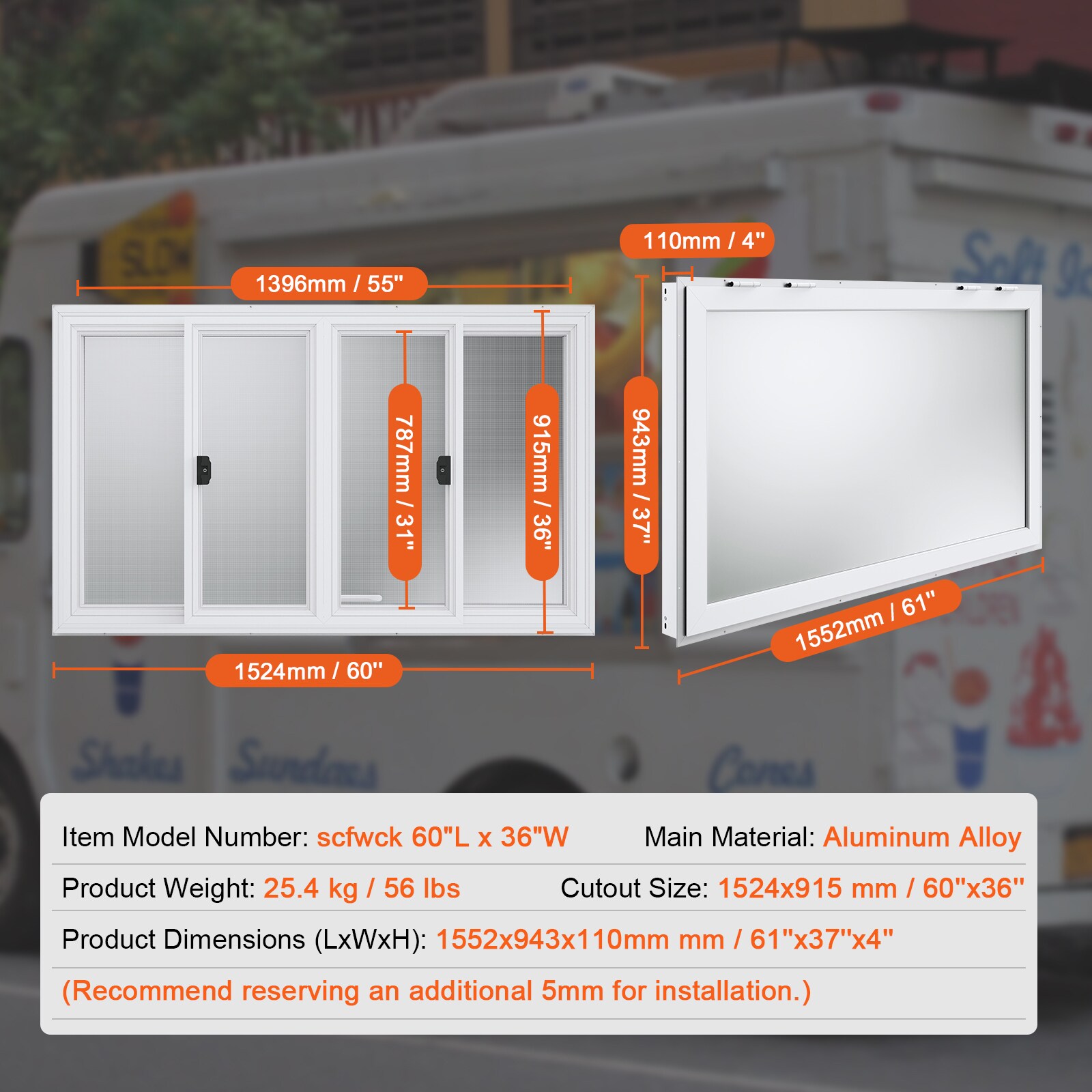VEVOR SCFWCK36X60IFT44HV0 Awning-Windows - View #9