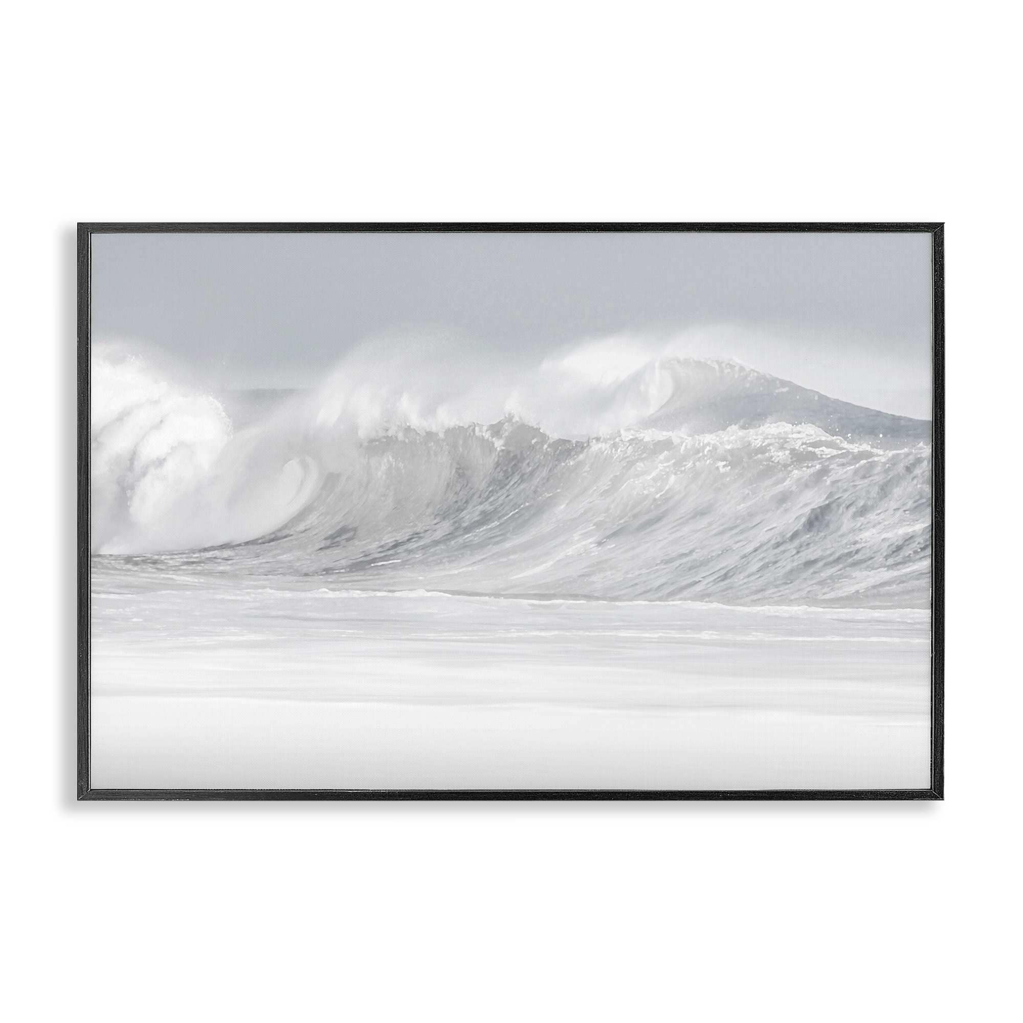 Stupell Industries BS-542-FR-20X30 Cresting Beach Wave Black Framed Giclee Art By Maggie Olsen 30 x 20