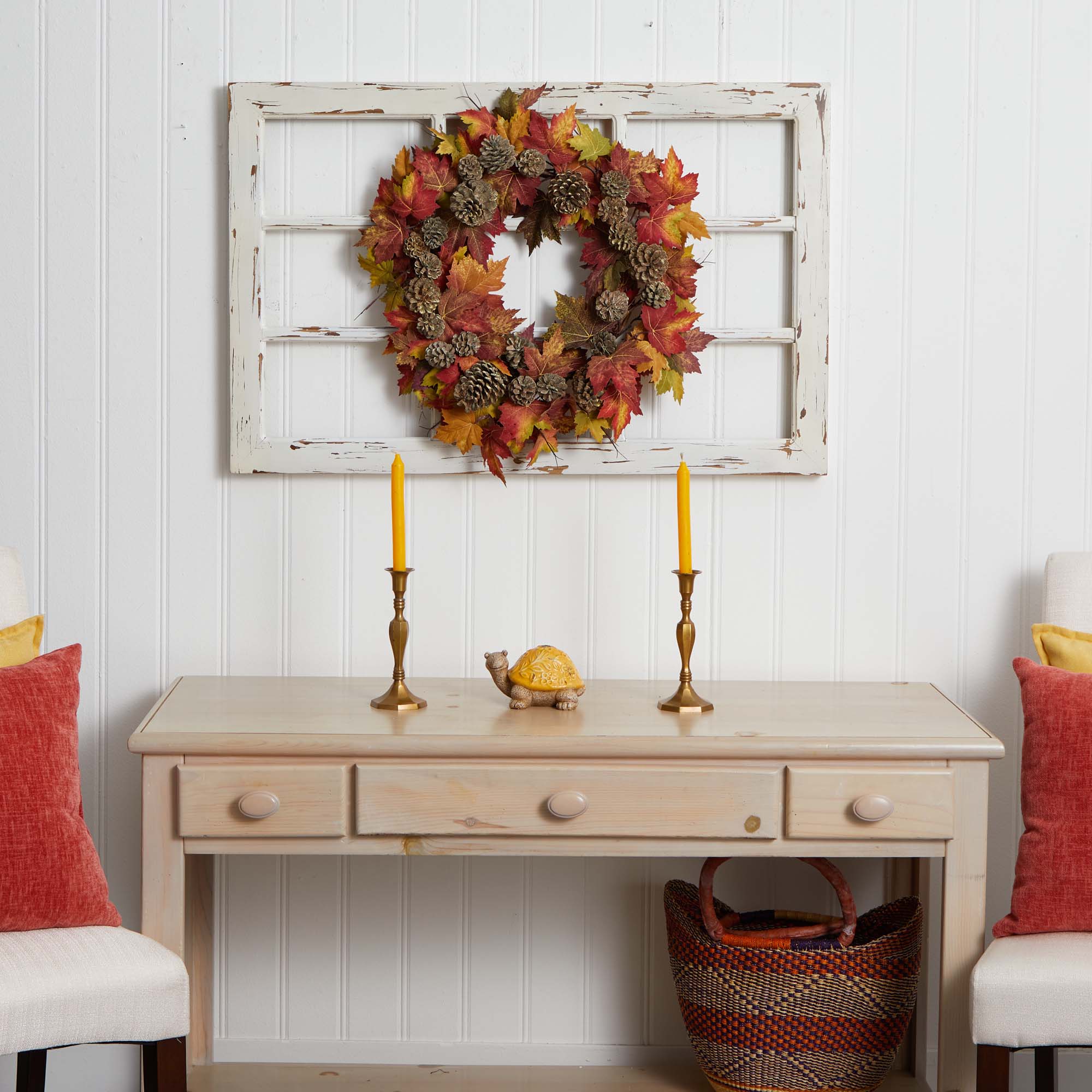 Nearly Natural 4150 Artificial-Thanksgiving-Wreaths - View #3