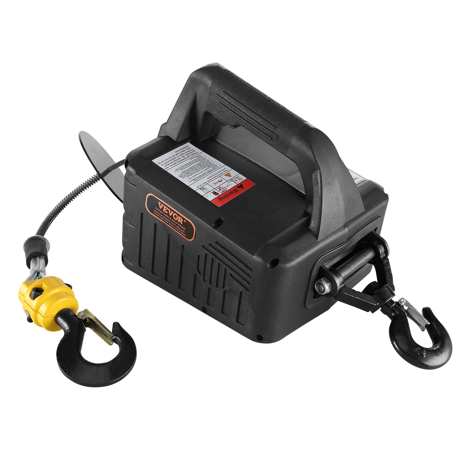 VEVOR 1100 lbs Electric Hoist Winch, 2-in-1 1500W Portable Power Winch ...