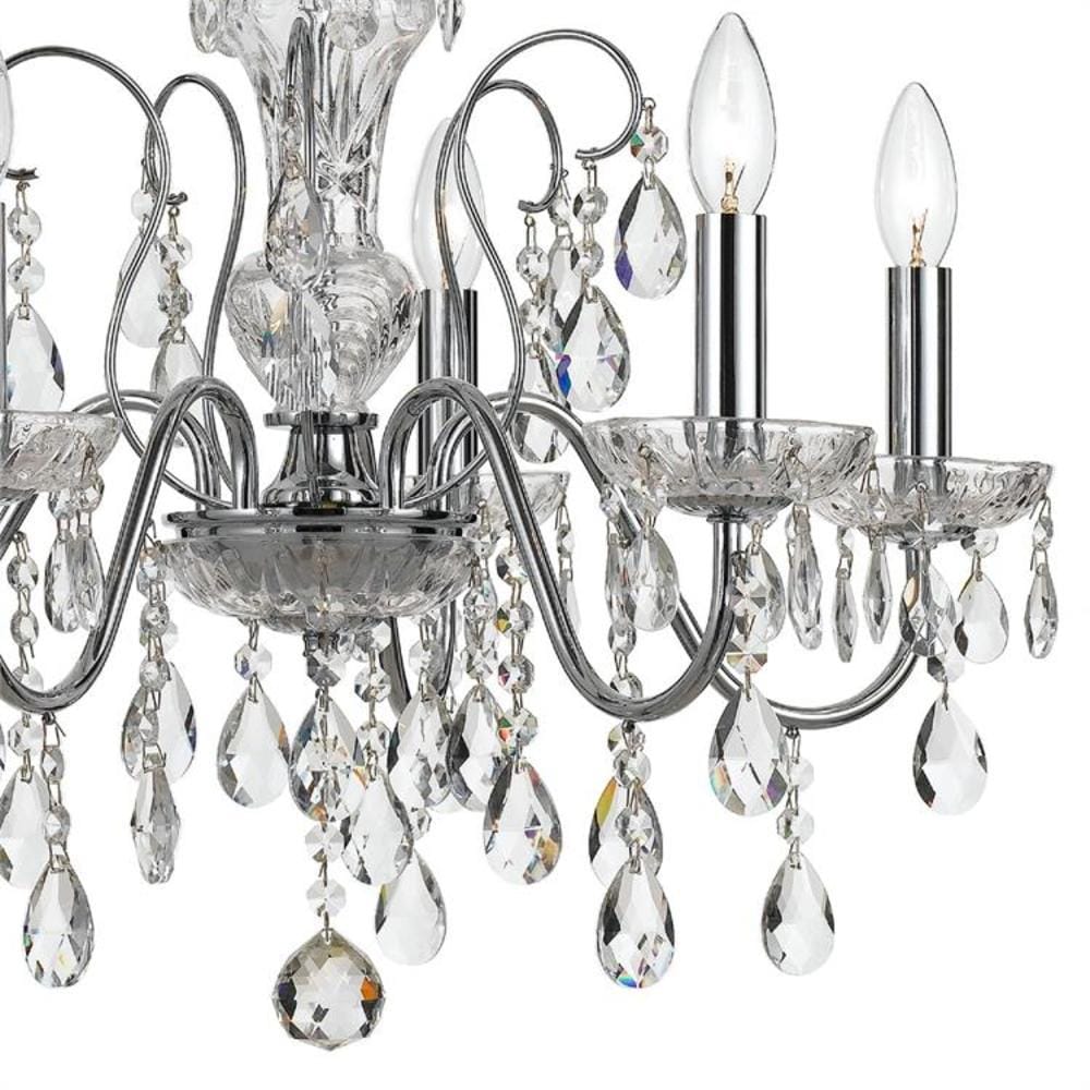 Crystorama Butler 5-Light Polished Chrome Rustic Crystal Chandelier at ...