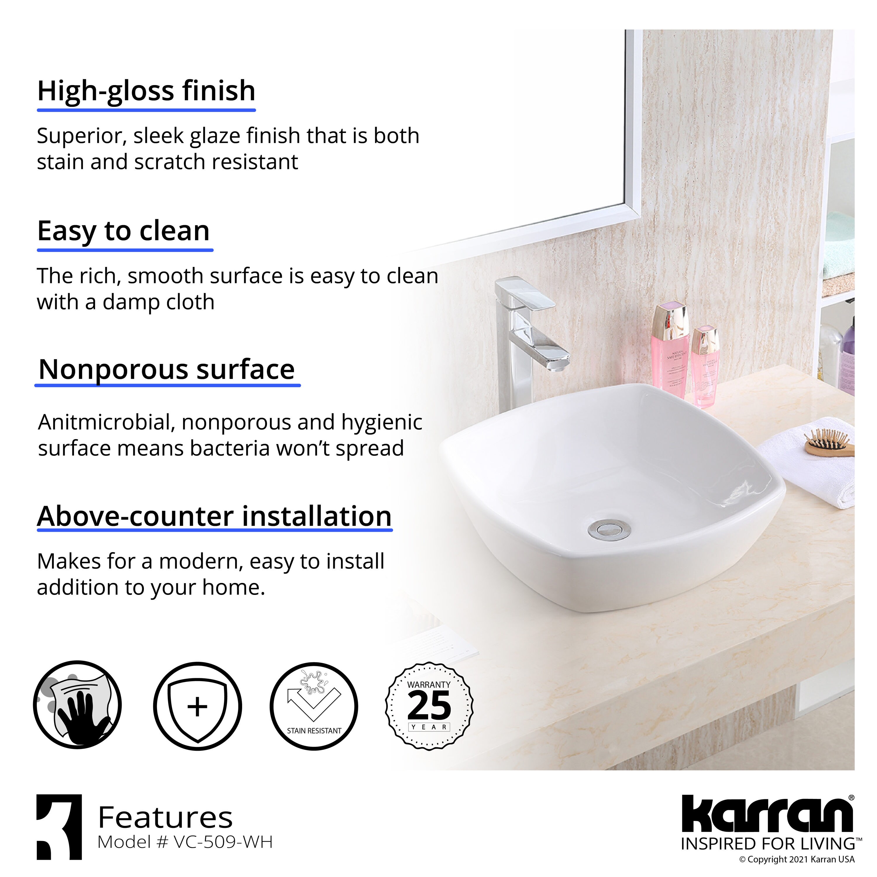 Karran VC-509-WH Bath-Sink - View #5