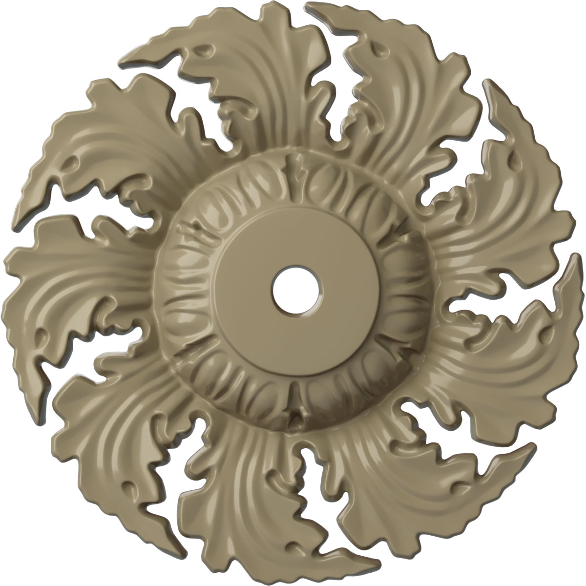 Ekena Millwork CM14NEGDF Needham 14.625-in W x 14.625-in L Painted Gobi Desert Polyurethane Whole Ceiling Medallion