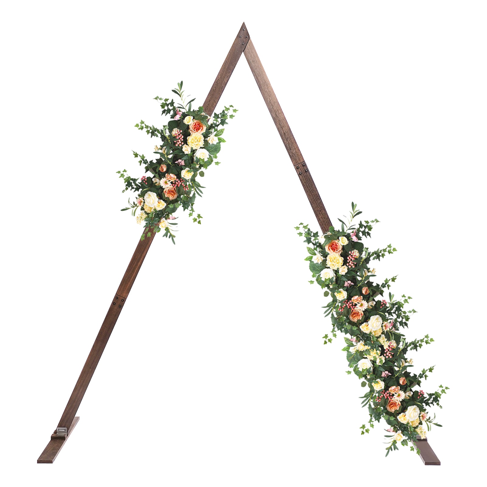 CNCEST YLJHTK9BWDZJ8 6.9-ft W x 8.2-ft H Peaked Wood Brown wood Garden Arbor