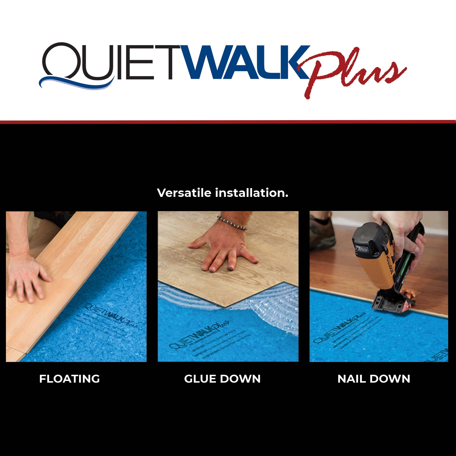 QuietWalk Plus Laminate and Hardwood 60-ft x 6-ft x 3-mm Premium
