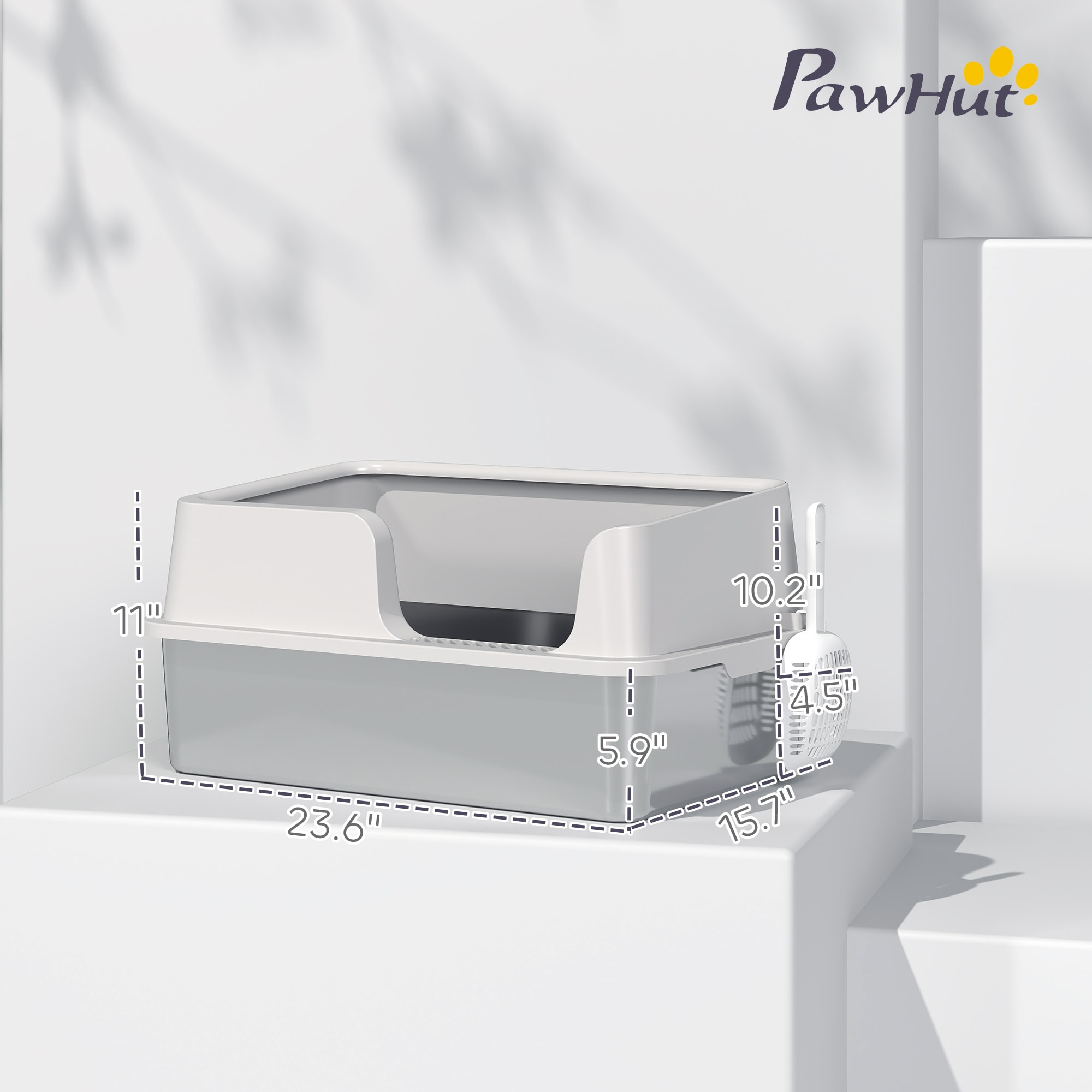 PawHut D31-130V00LG Cat-Litter-Box - View #3