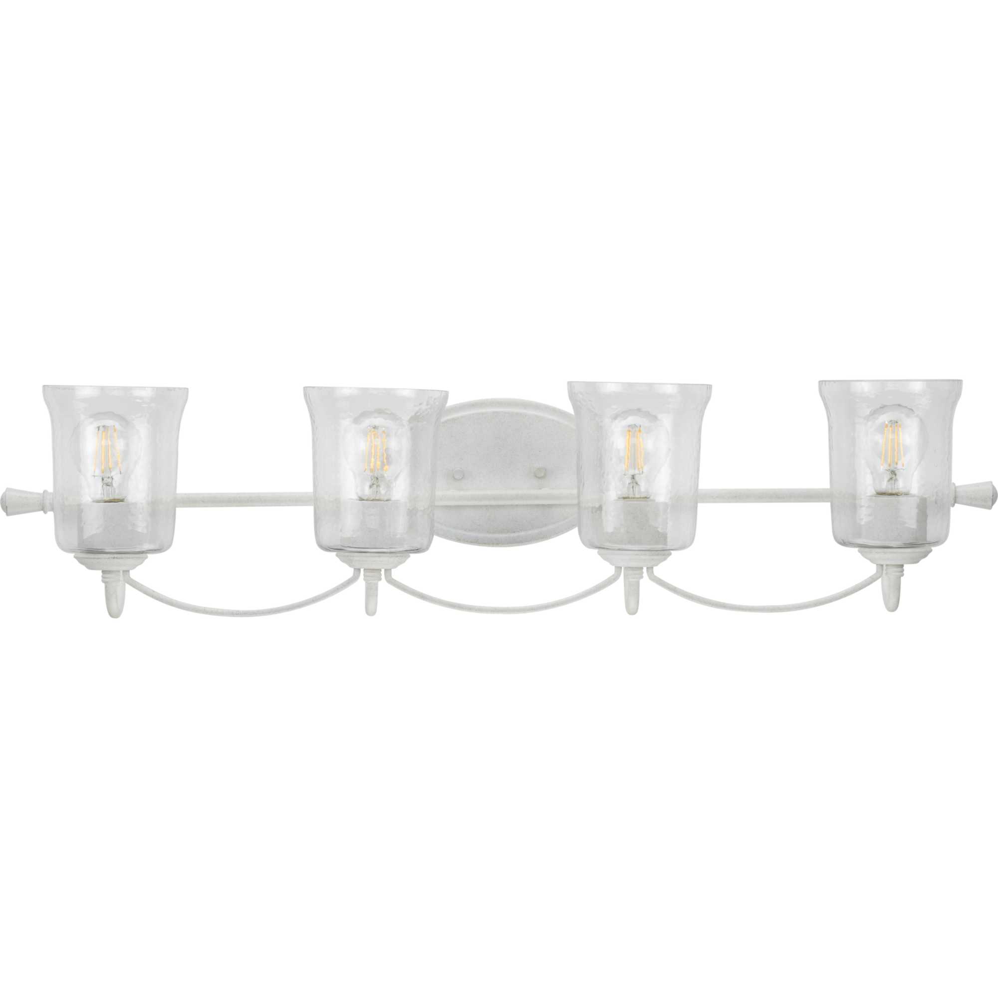 Progress Lighting P300256-151 Bowman 33.62-in 4 -Light White Coastal Vanity light