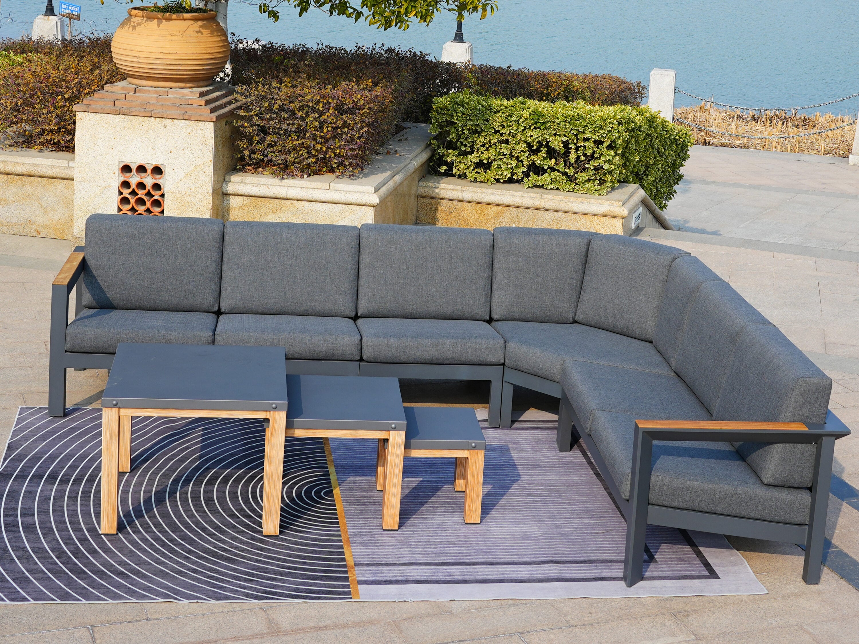 Moda Furnishings 2327-41T-NO-GR Patio-Conversation-Sets - View #9