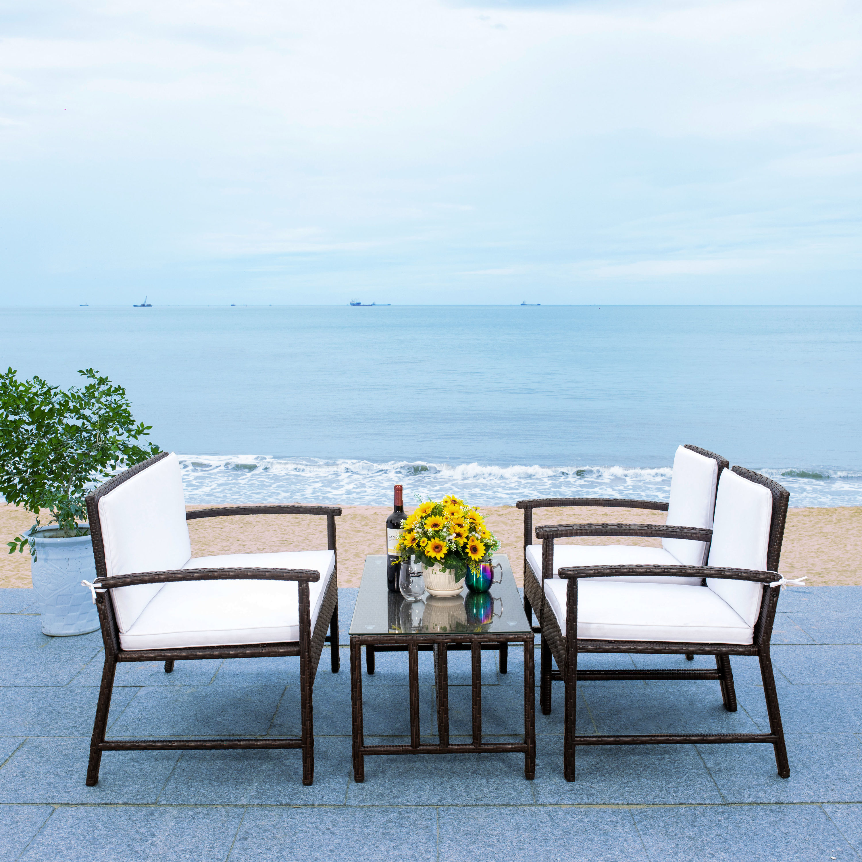 Safavieh PAT7711C Patio-Conversation-Sets - View #4