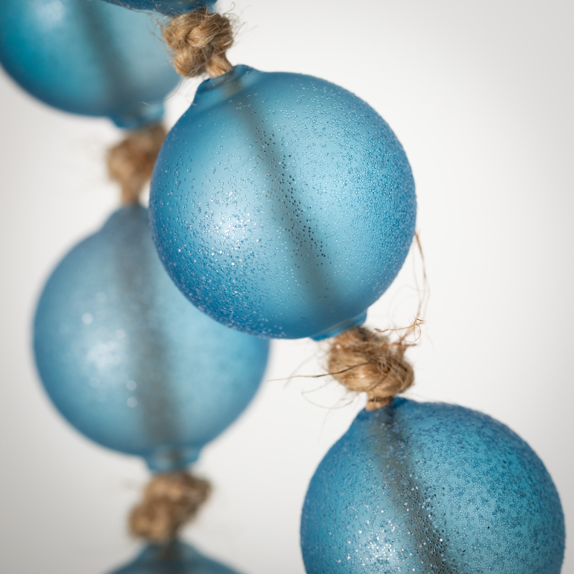 32.5" Blue and Green Beaded Glass Garland - Set of 2