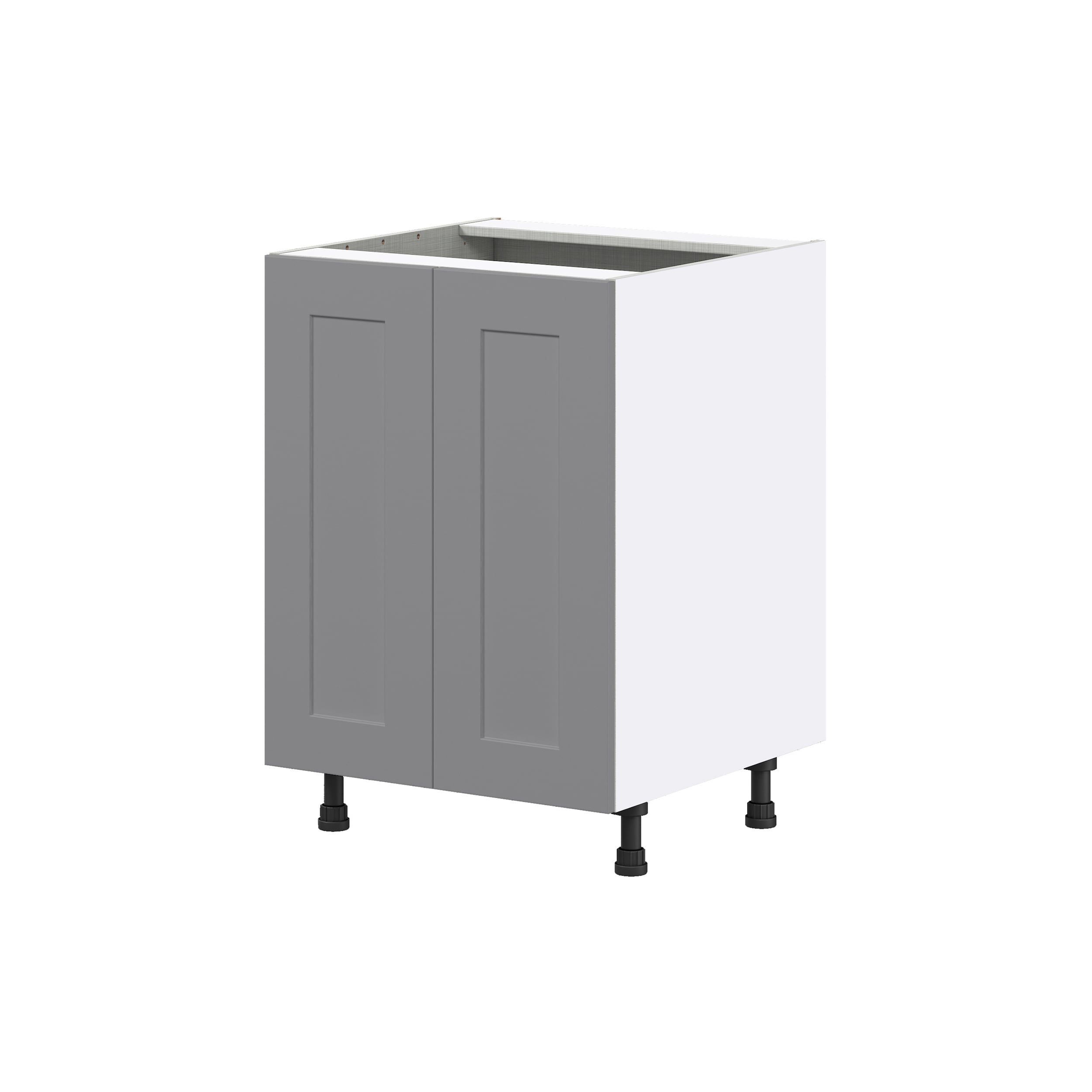 Hugo&Borg DSSB24-2FH-BM Beaumont 24-in W x 34.5-in H x 24-in D Slate Gray Sink Base Fully assembled Cabinet (Flat Panel Shaker)
