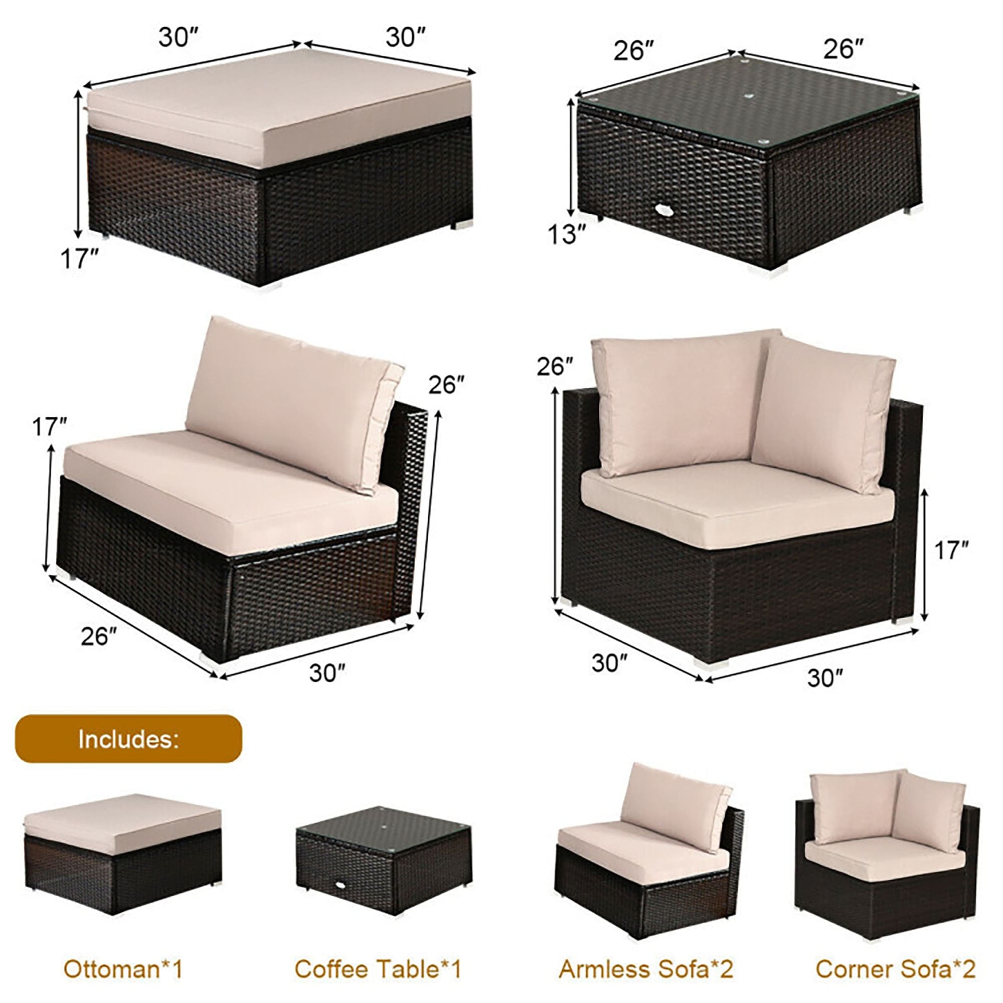 CASAINC CN-RS5003WT Patio-Conversation-Sets - View #10