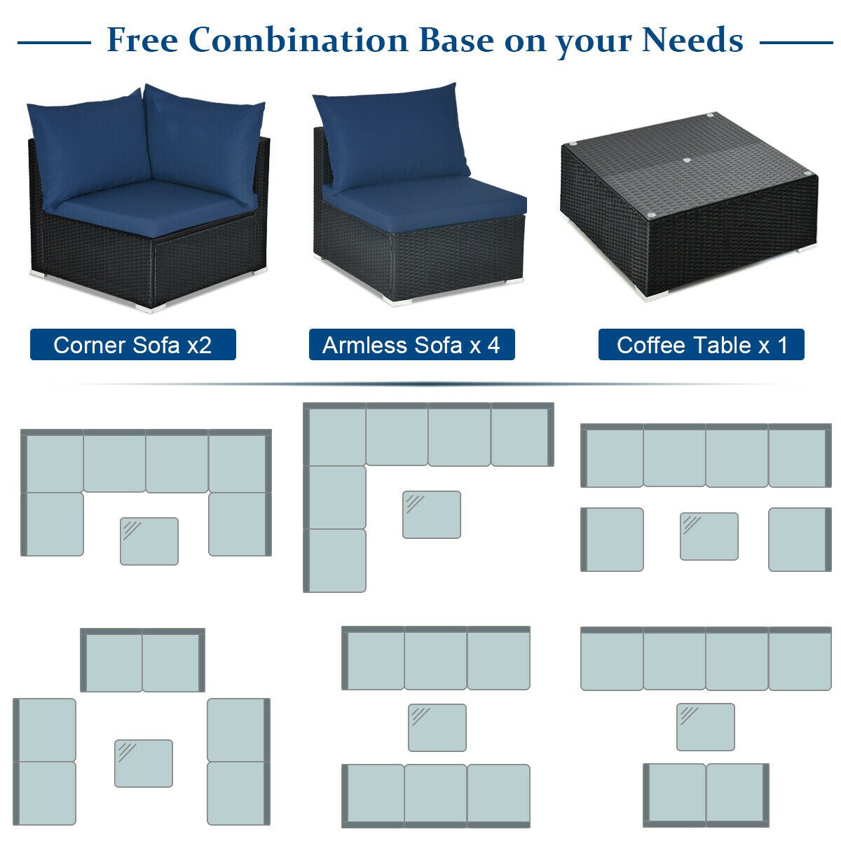 WELLFOR OUG66524BNY+ Patio-Conversation-Sets - View #2