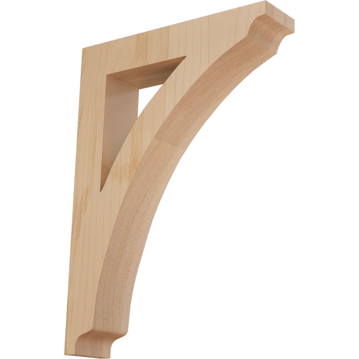 Ekena Millwork BKTW01X07X10THAL Thorton 1-3/4-in x 7-1/2-in x 10-1/2-in Alder Brown Wood Standard bracket