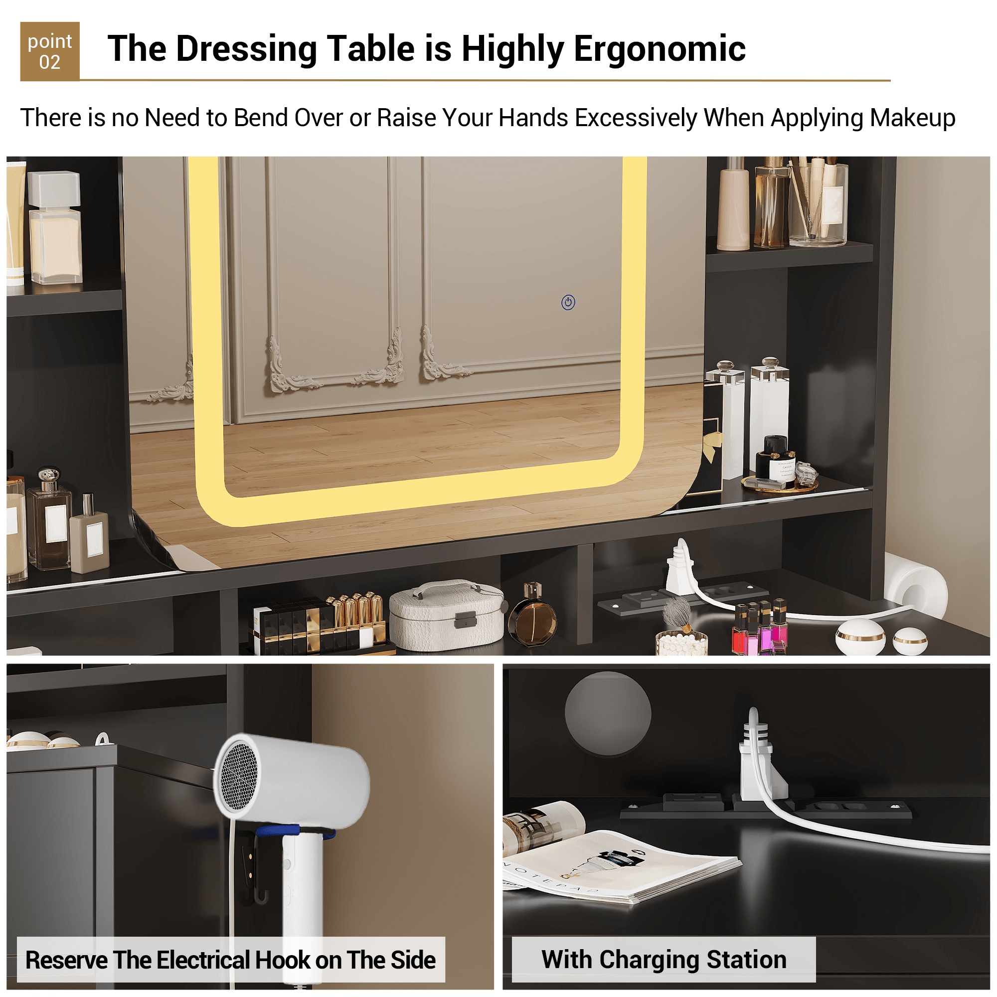 Qeetex SUN-PHO-339KFQYM Bedroom-Vanities - View #7