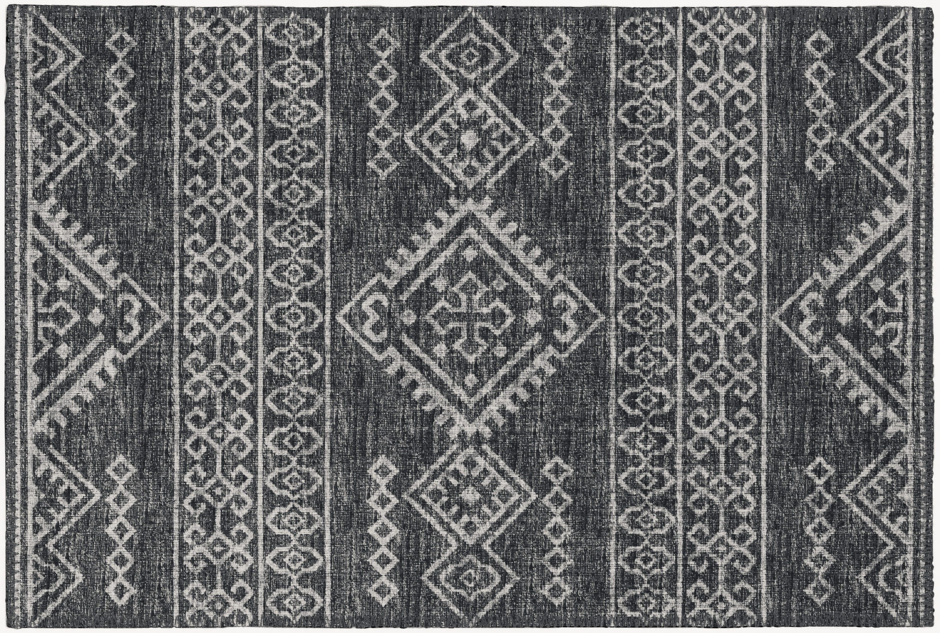 Addison Rugs AYU44GR20X30 Yuma 2 x 3 (ft) Chenille Gray Rectangular Indoor/Outdoor Geometric Southwestern Machine washable Throw rug