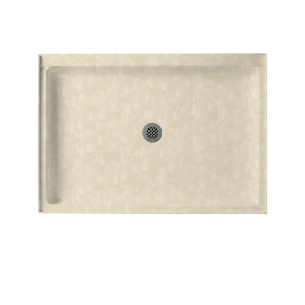 SWAN SF03442MD.126 34-in W x 42-in L x 5.5-in H Cloud Bone Rectangle Shower Pan Base (Center Drain)