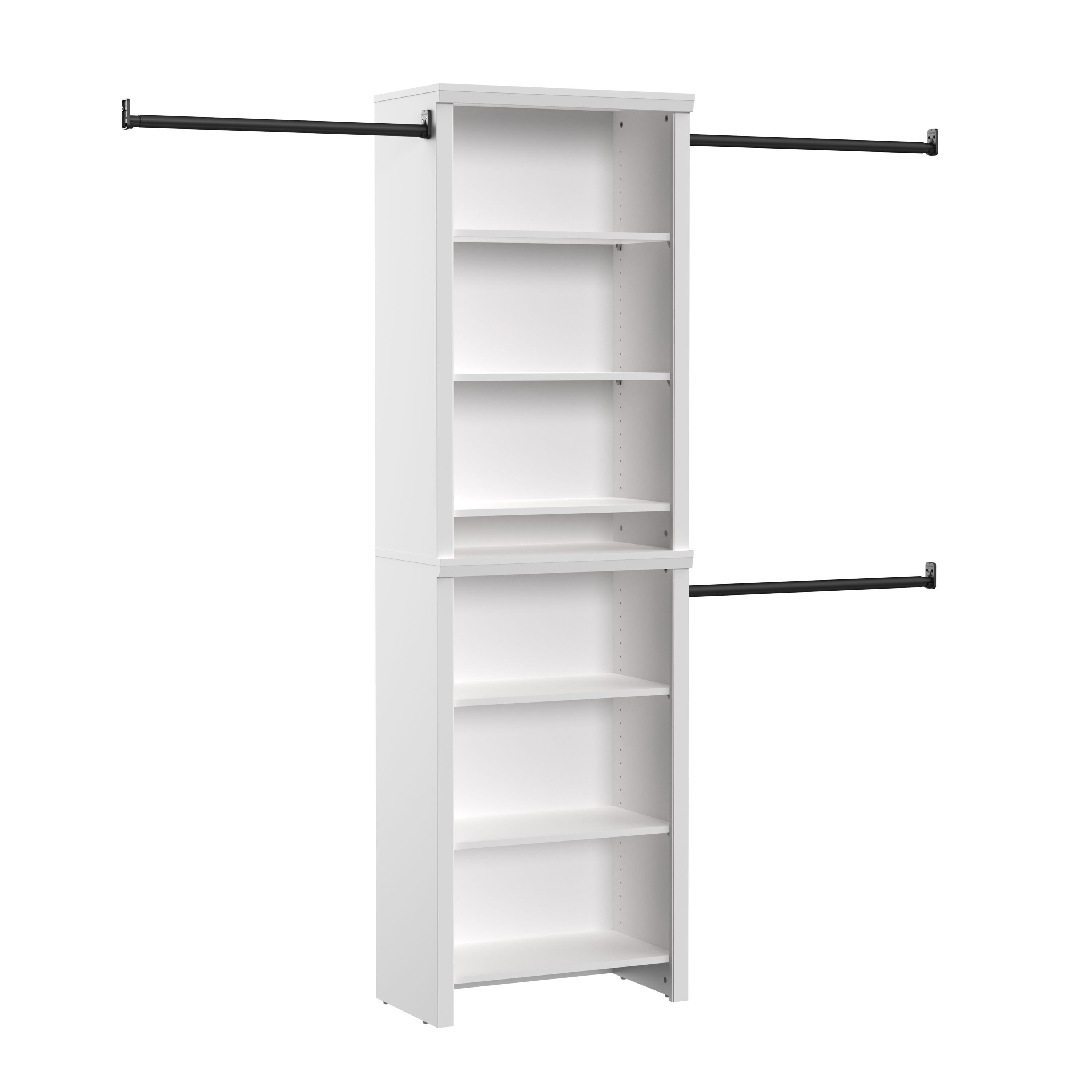 ClosetMaid 10000-04461 WestView 4.6-ft to 10-ft W x 6.87-ft H White Solid Shelving Wood Closet System