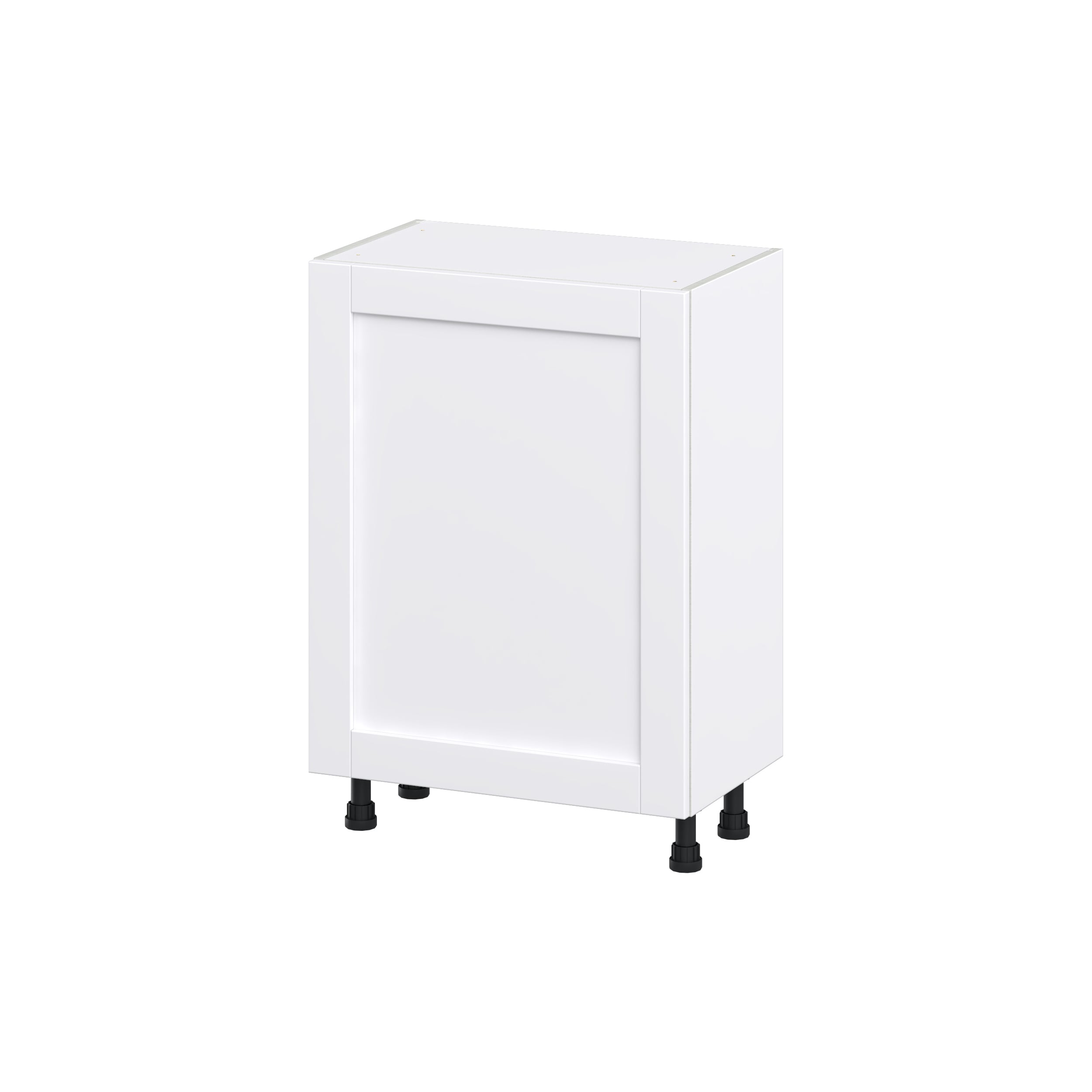 Hugo&Borg DSB2414FHI3(L/R)-RM Rosemont 24-in W x 34.5-in H x 14-in D Glacier White 3 -Drawers Base Fully assembled Cabinet (Flat Panel Shaker)
