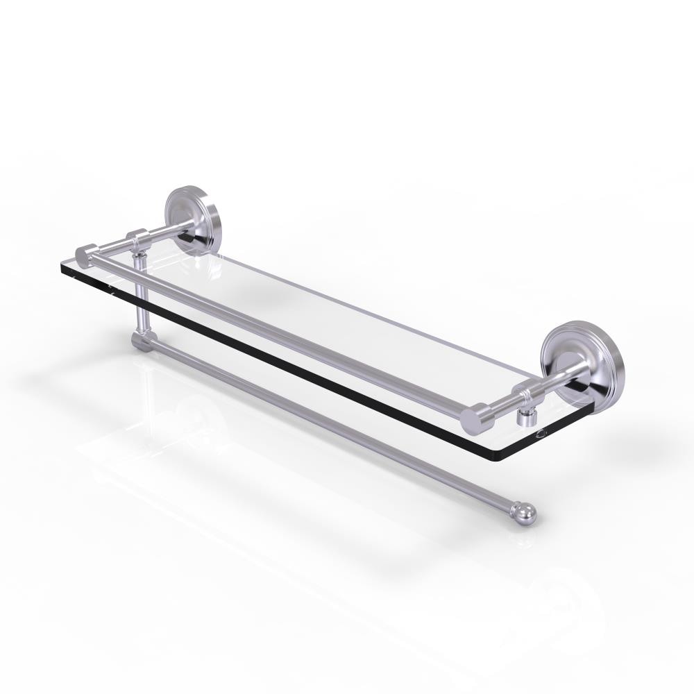 Allied Brass PRBP-1PT/22-GAL-SCH Prestige Regal Satin Chrome Wall mount Bathroom Shelf ( 22-in x 5-in x 5-in )